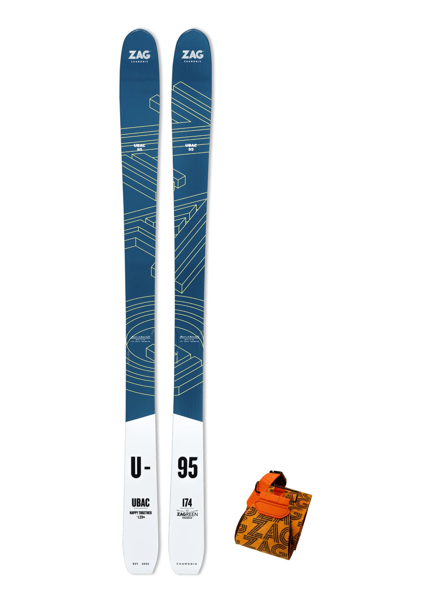 Набір скітуринговий ZAG UBAC 95 - blue/white