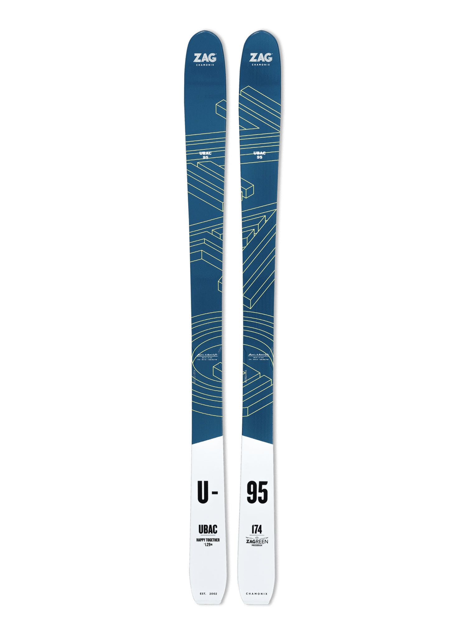 Набір скітуринговий ZAG UBAC 95 - blue/white