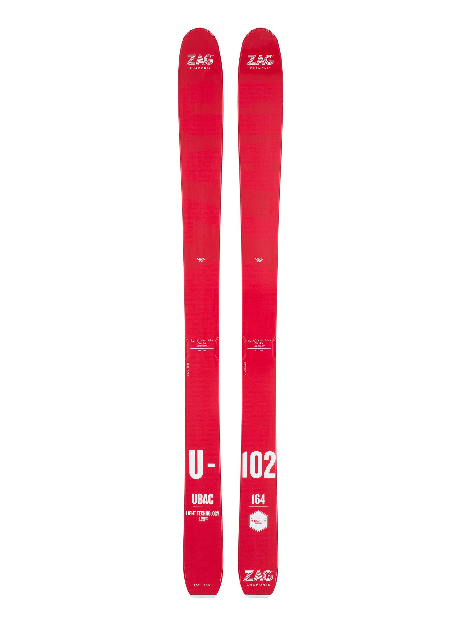Набір скітуринговий ZAG Ubac 102 Lady - red/white