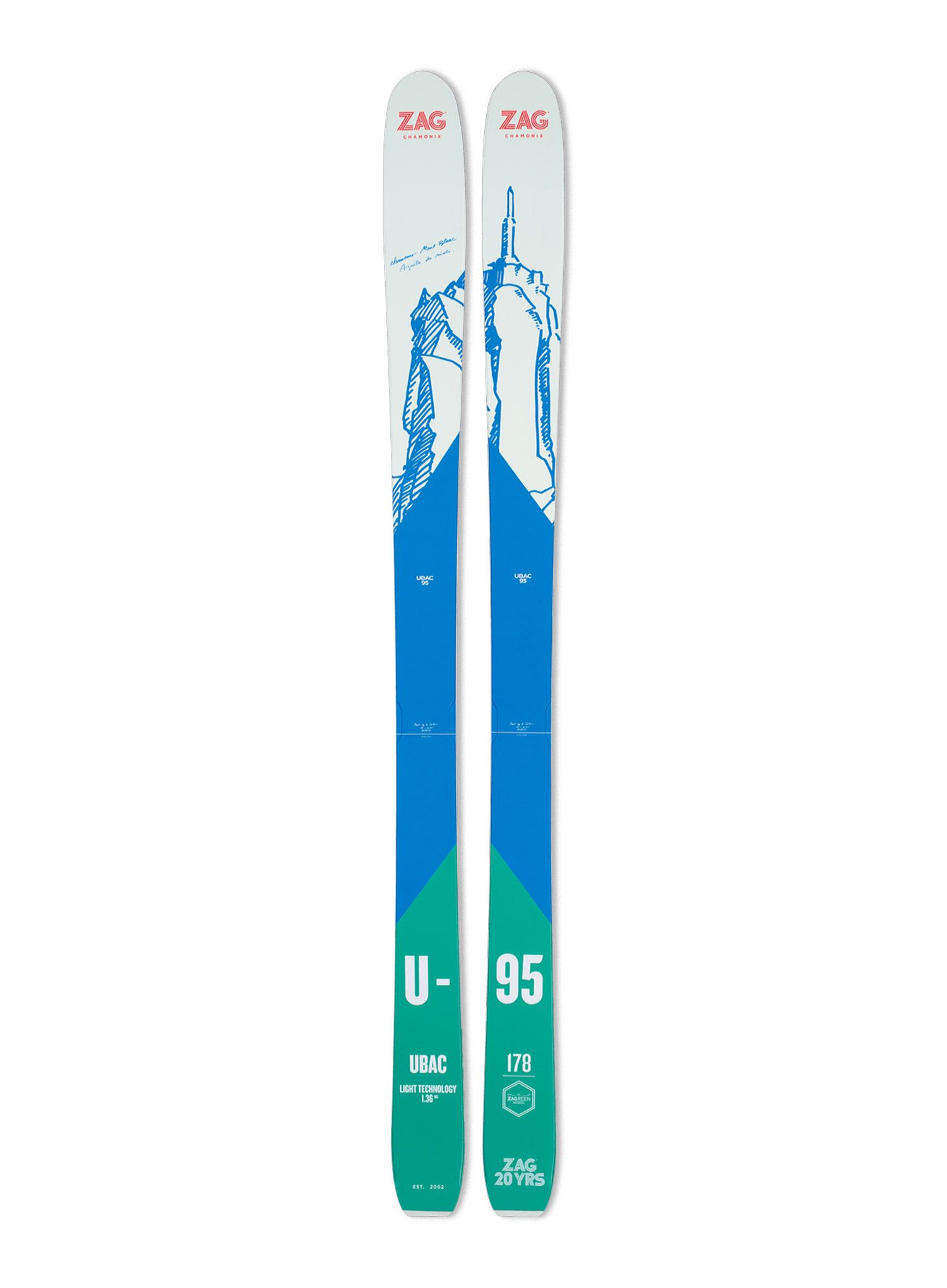 Набір скітуринговий ZAG Ubac 95 Limited Edition - white/blue