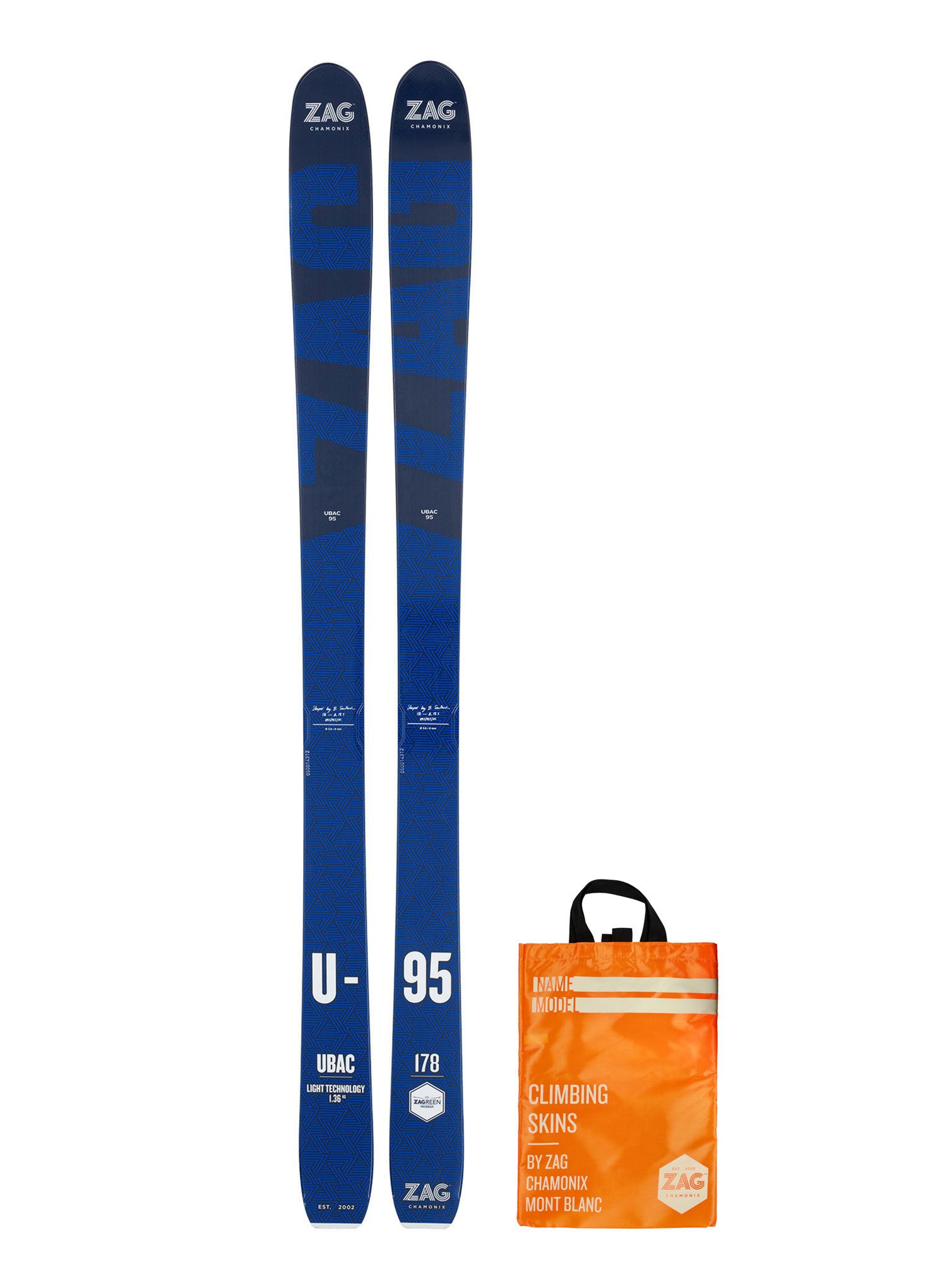 Набір скітуринговий ZAG Ubac 95 - dark blue/white