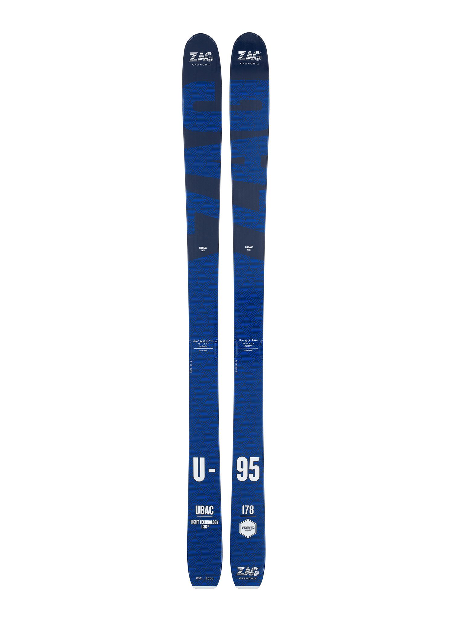 Набір скітуринговий ZAG Ubac 95 - dark blue/white
