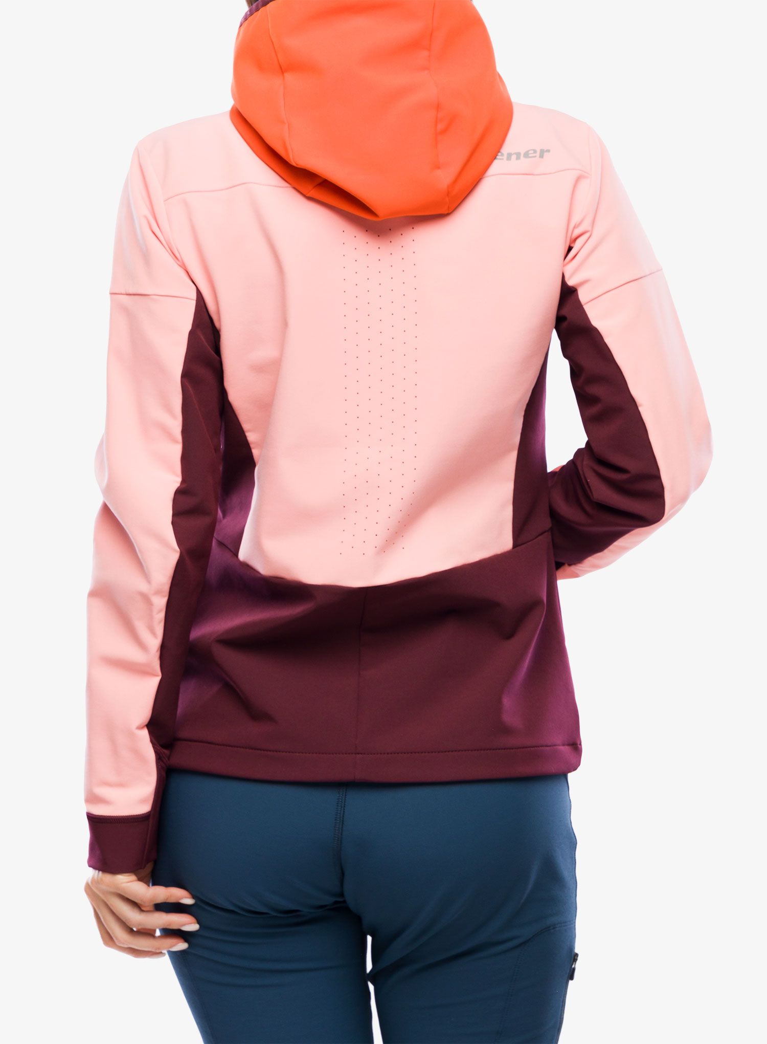Кофта на замку жіноча Ziener Nasinah - pink vanilla/new red