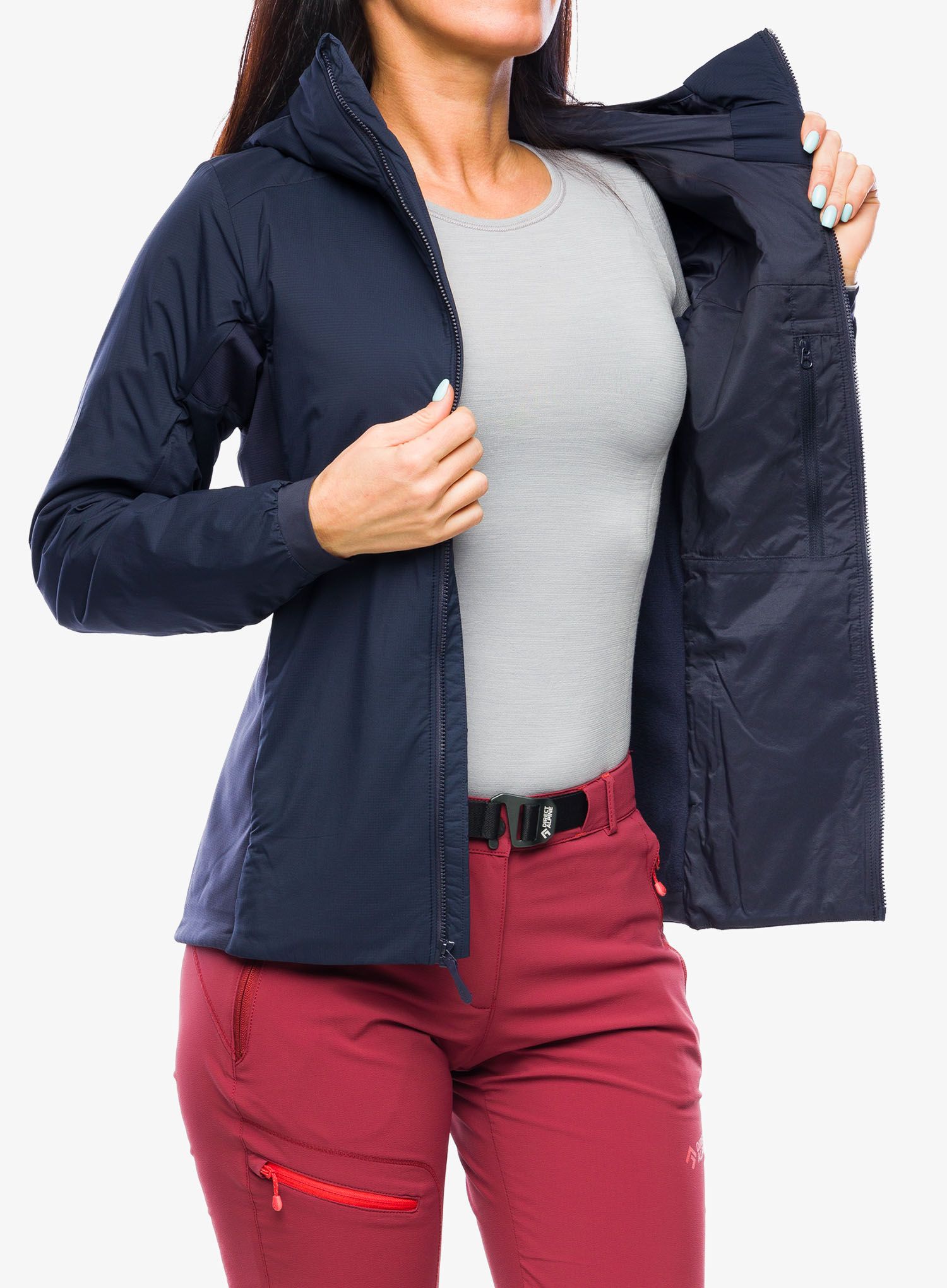 Куртка утеплена жіноча Arcteryx Atom Hoody - black sapphire