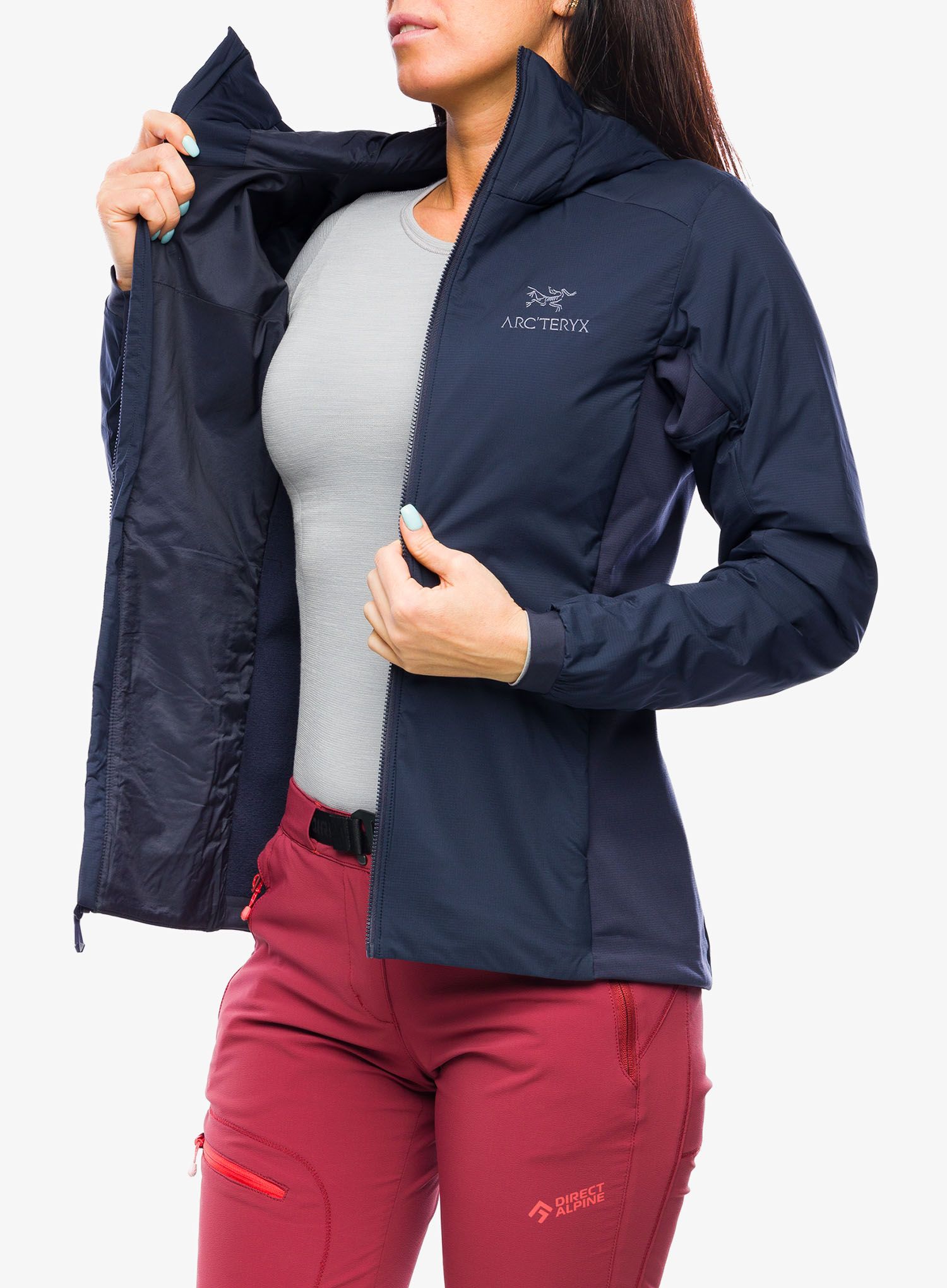 Куртка утеплена жіноча Arcteryx Atom Hoody - black sapphire