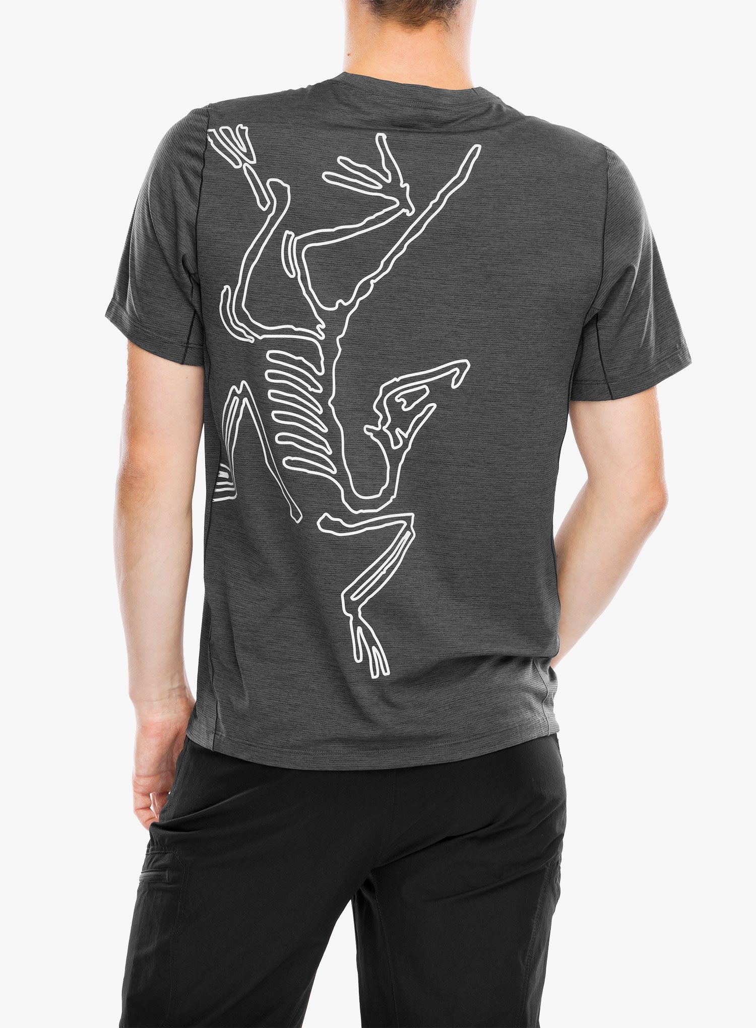 Футболка для бігу Arcteryx Cormac ArcBird Logo SS - black heather