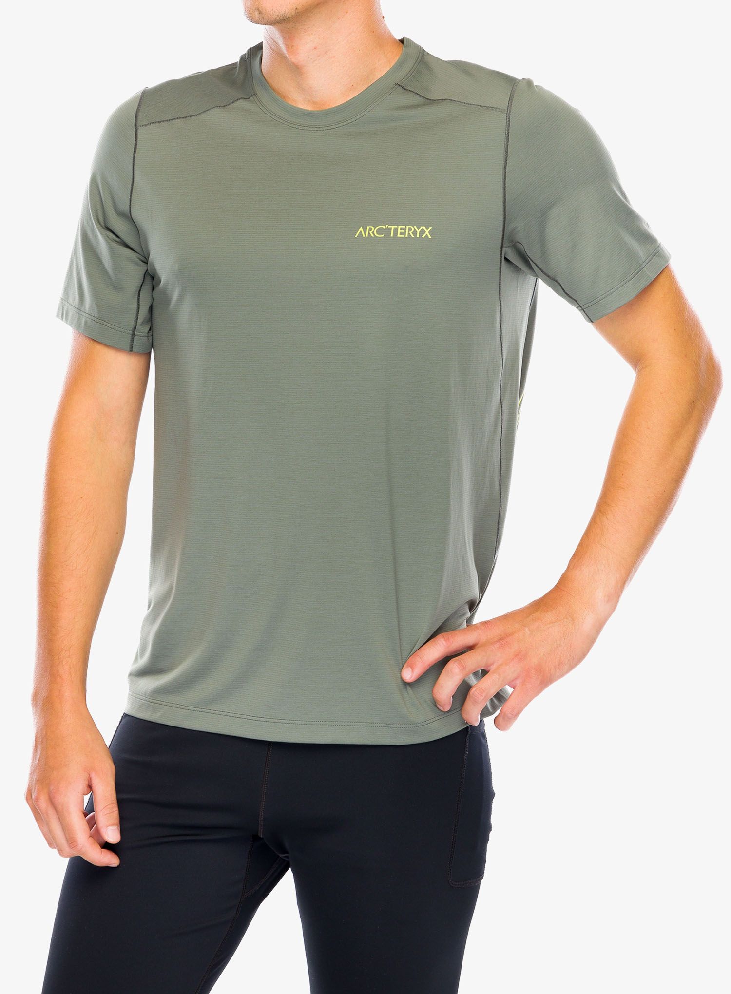 Футболка для бігу Arcteryx Cormac ArcBird Logo SS - forage heather II