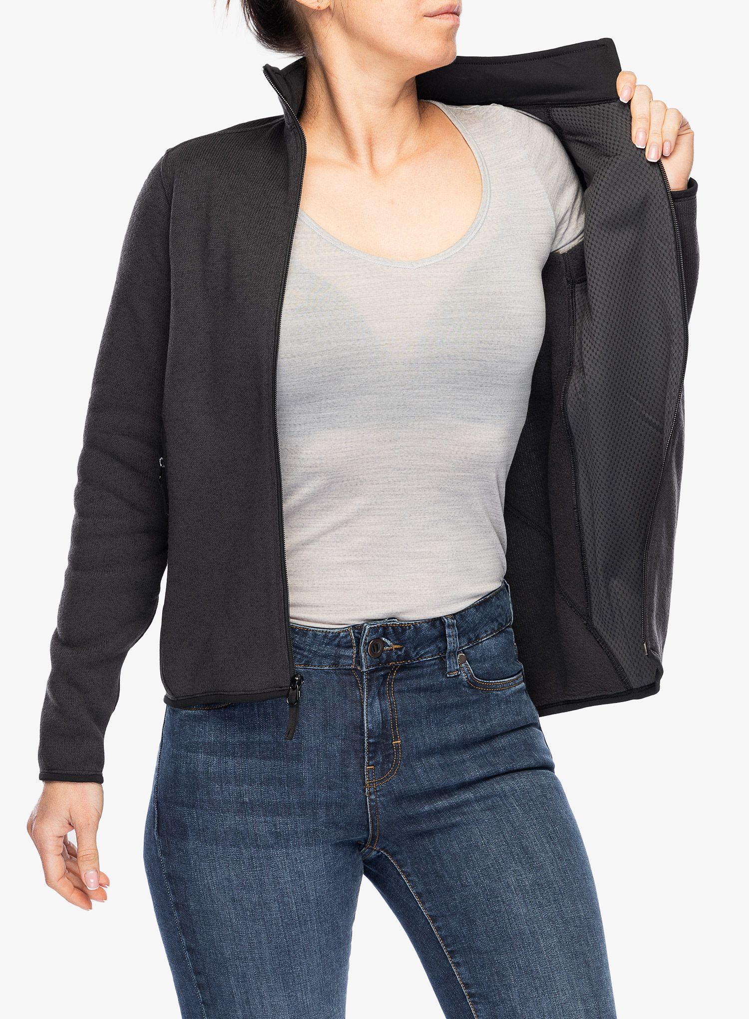 Кофта флісова жіноча Arcteryx Covert Cardigan - black heather II