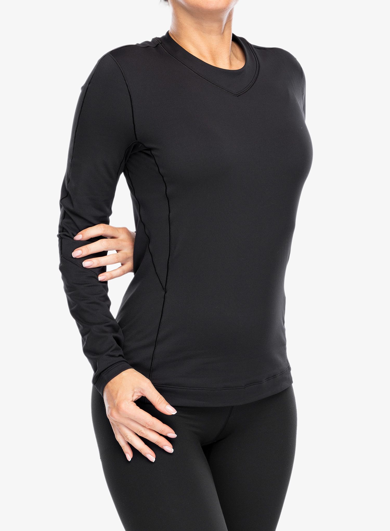 Термокофта жіноча Arcteryx Rho Crew Neck LS - black
