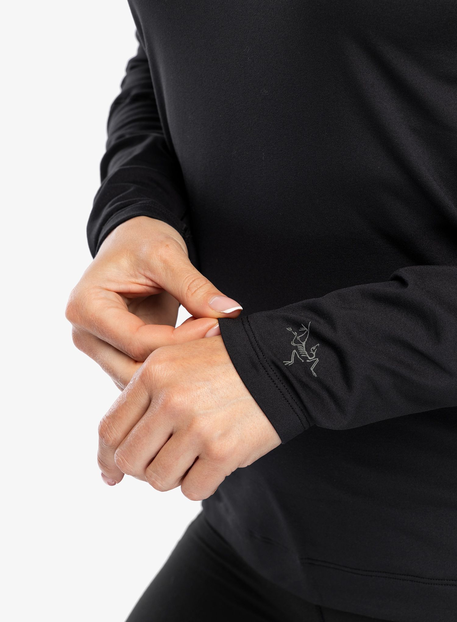 Термокофта жіноча Arcteryx Rho Crew Neck LS - black