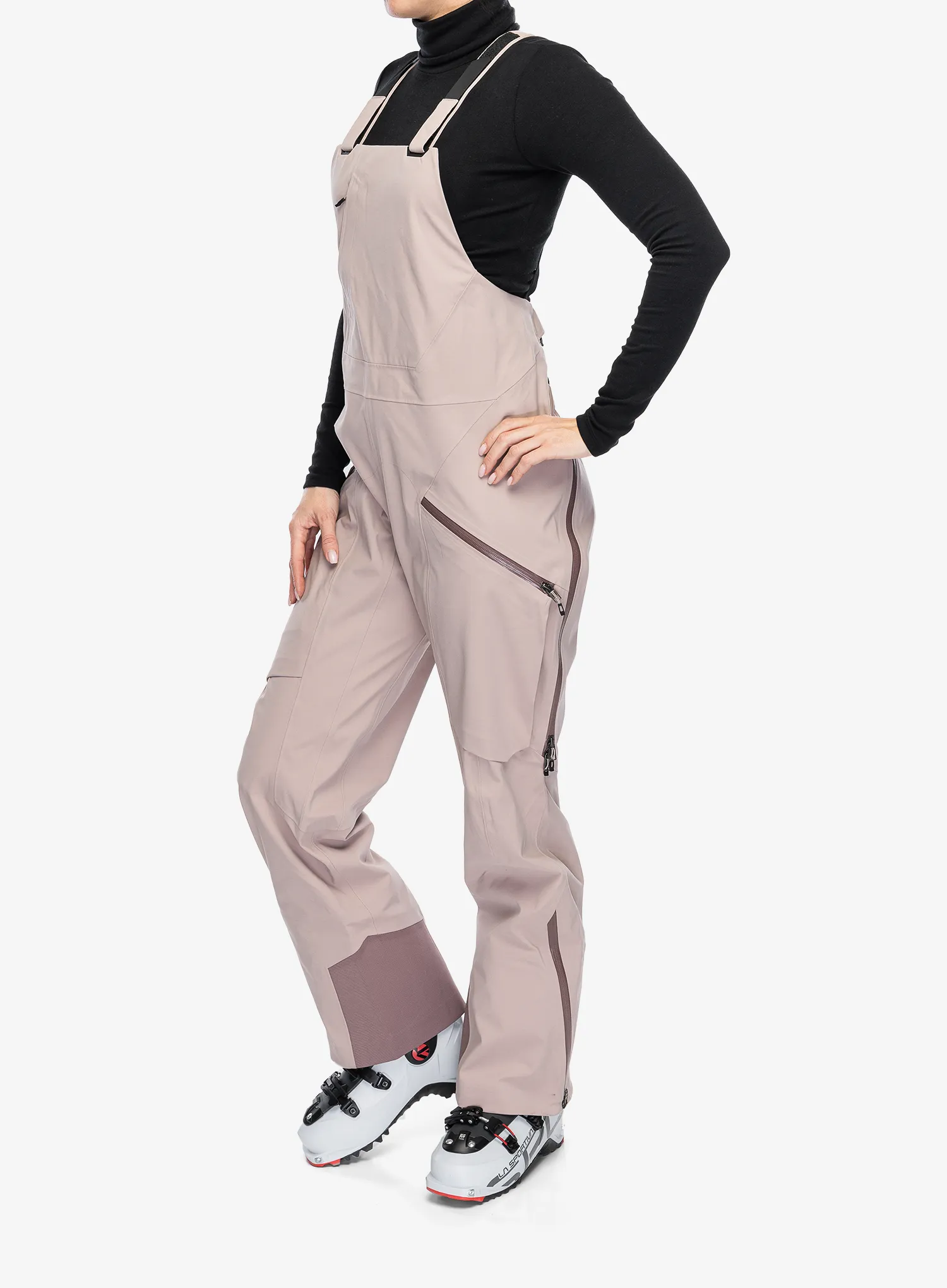 Штани лижні жіночі Black Diamond Factor Bibs - pale mauve