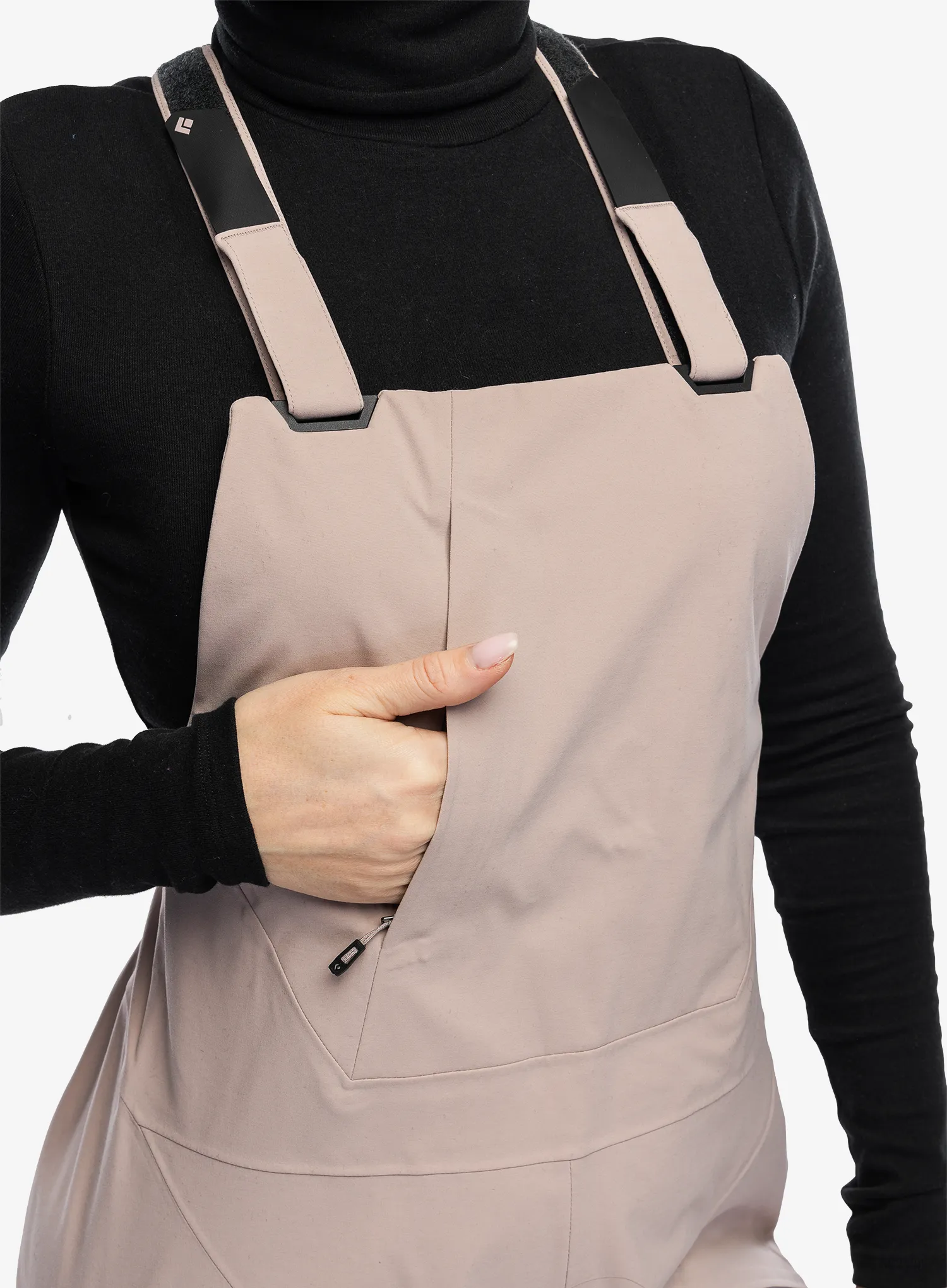 Штани лижні жіночі Black Diamond Factor Bibs - pale mauve