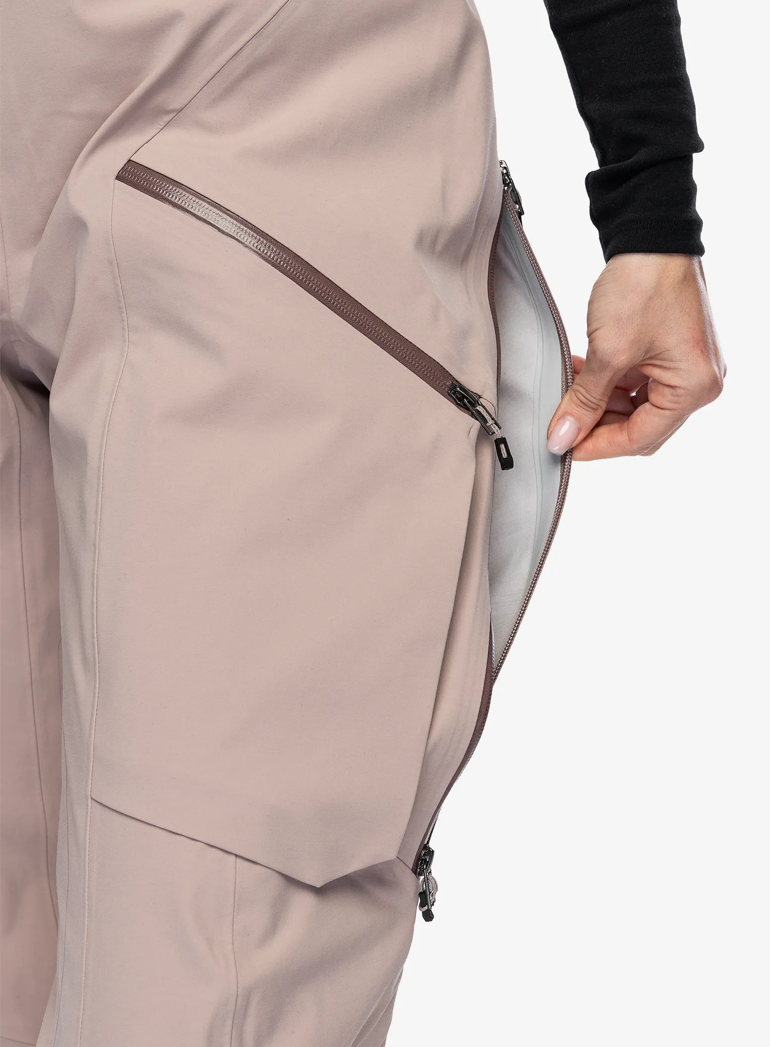Штани лижні жіночі Black Diamond Factor Bibs - pale mauve