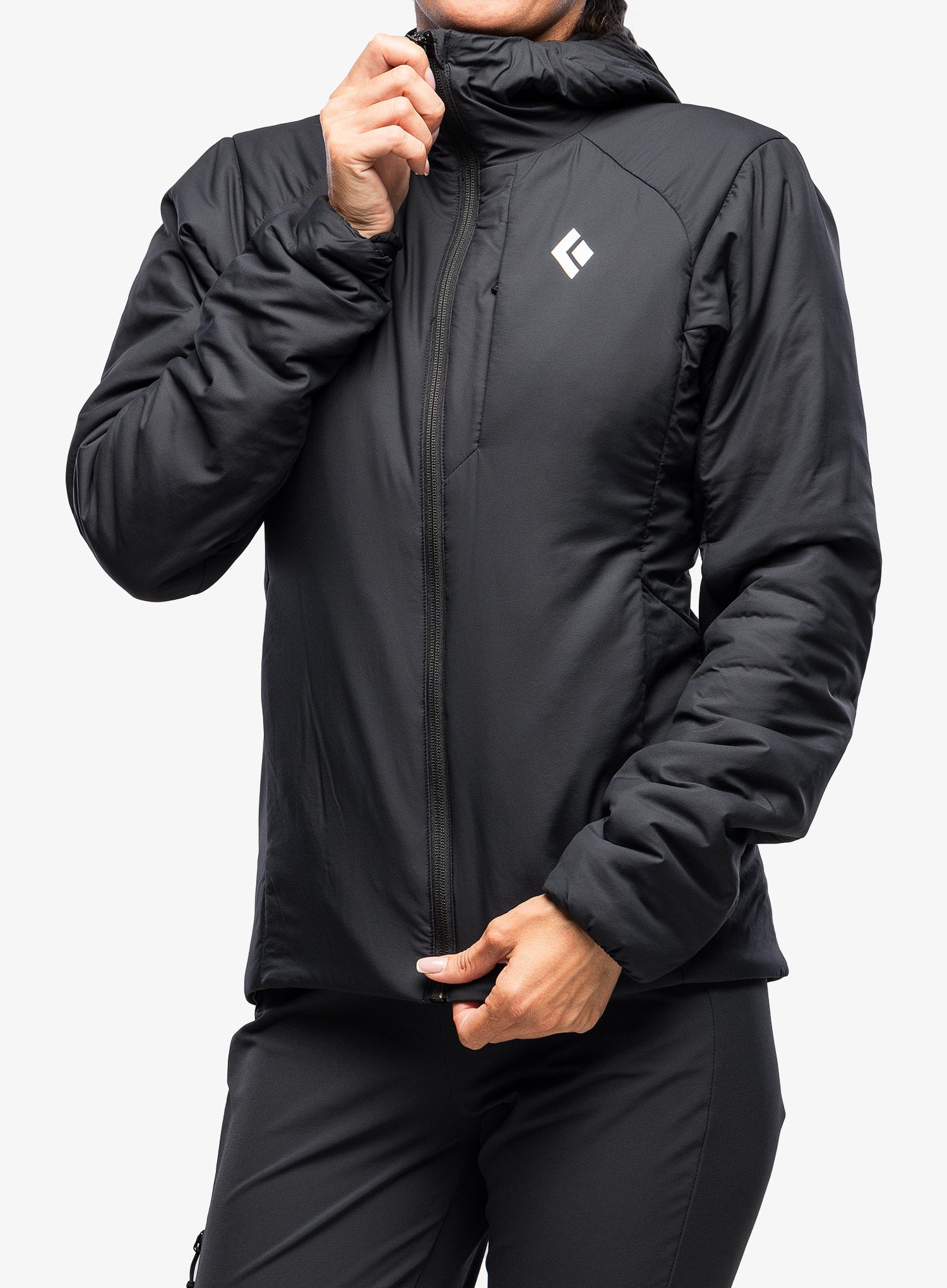 Куртка утеплена жіноча Black Diamond First Light Stretch Hoody - black/black