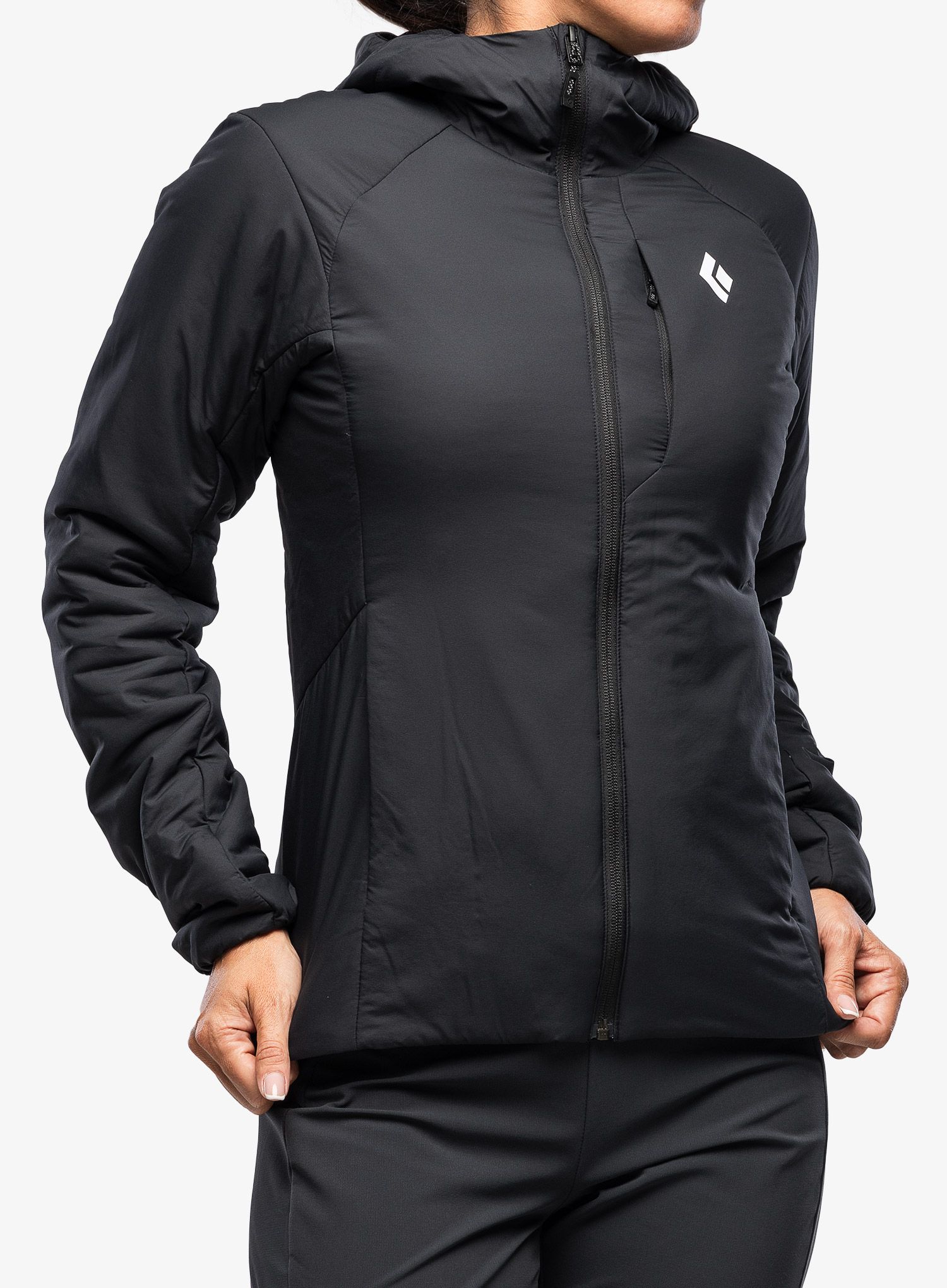 Куртка утеплена жіноча Black Diamond First Light Stretch Hoody - black/black