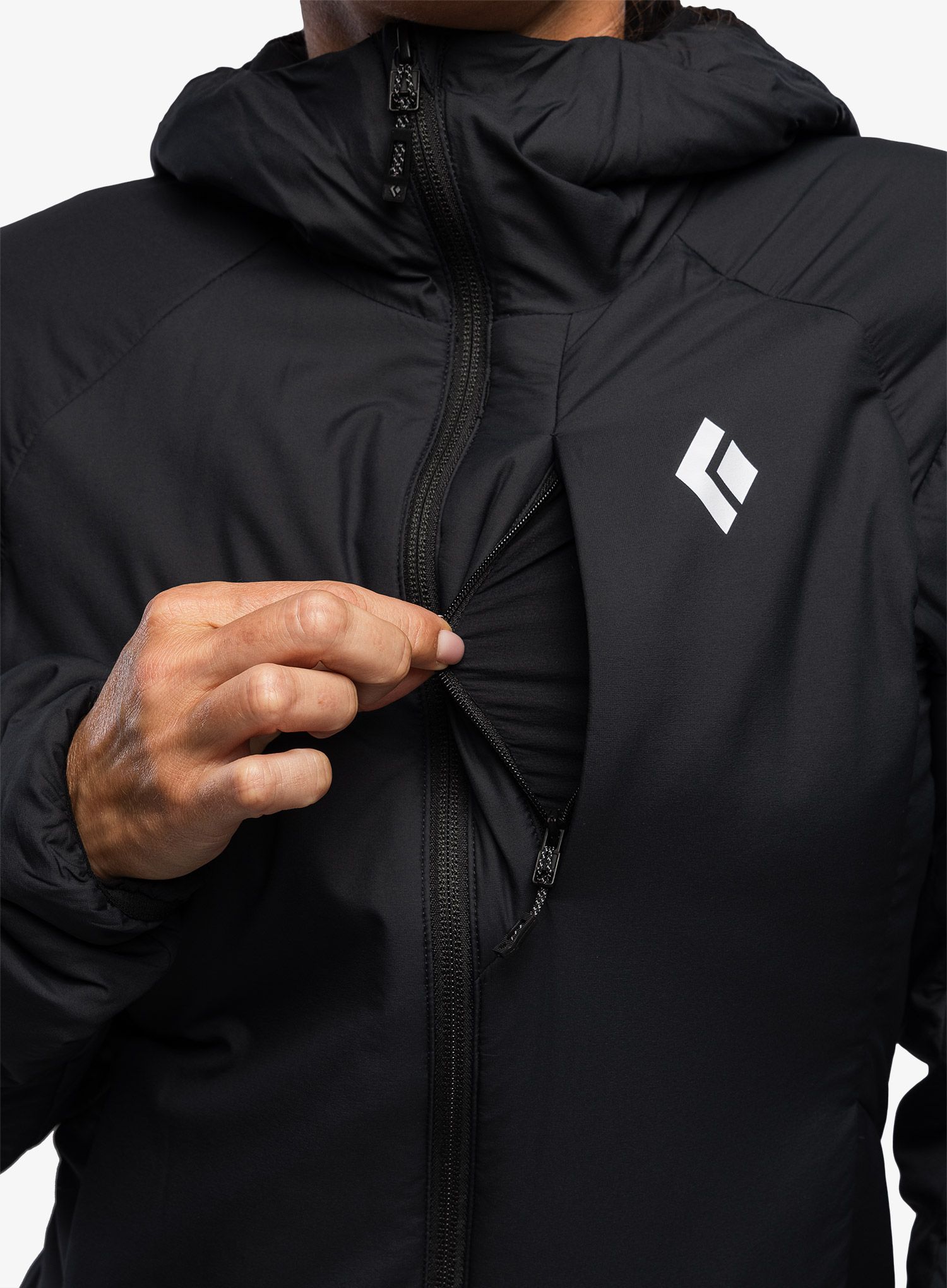 Куртка утеплена жіноча Black Diamond First Light Stretch Hoody - black/black