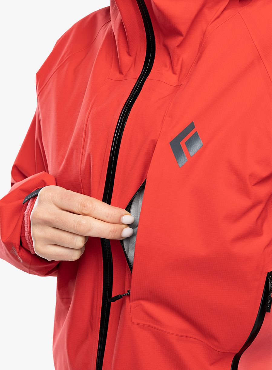 Куртка з мембраною жіноча Black Diamond Highline Stretch Shell - coral red