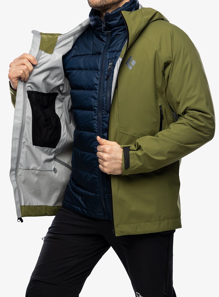 Куртка дощовик Black Diamond Highline Stretch Shell - crag green