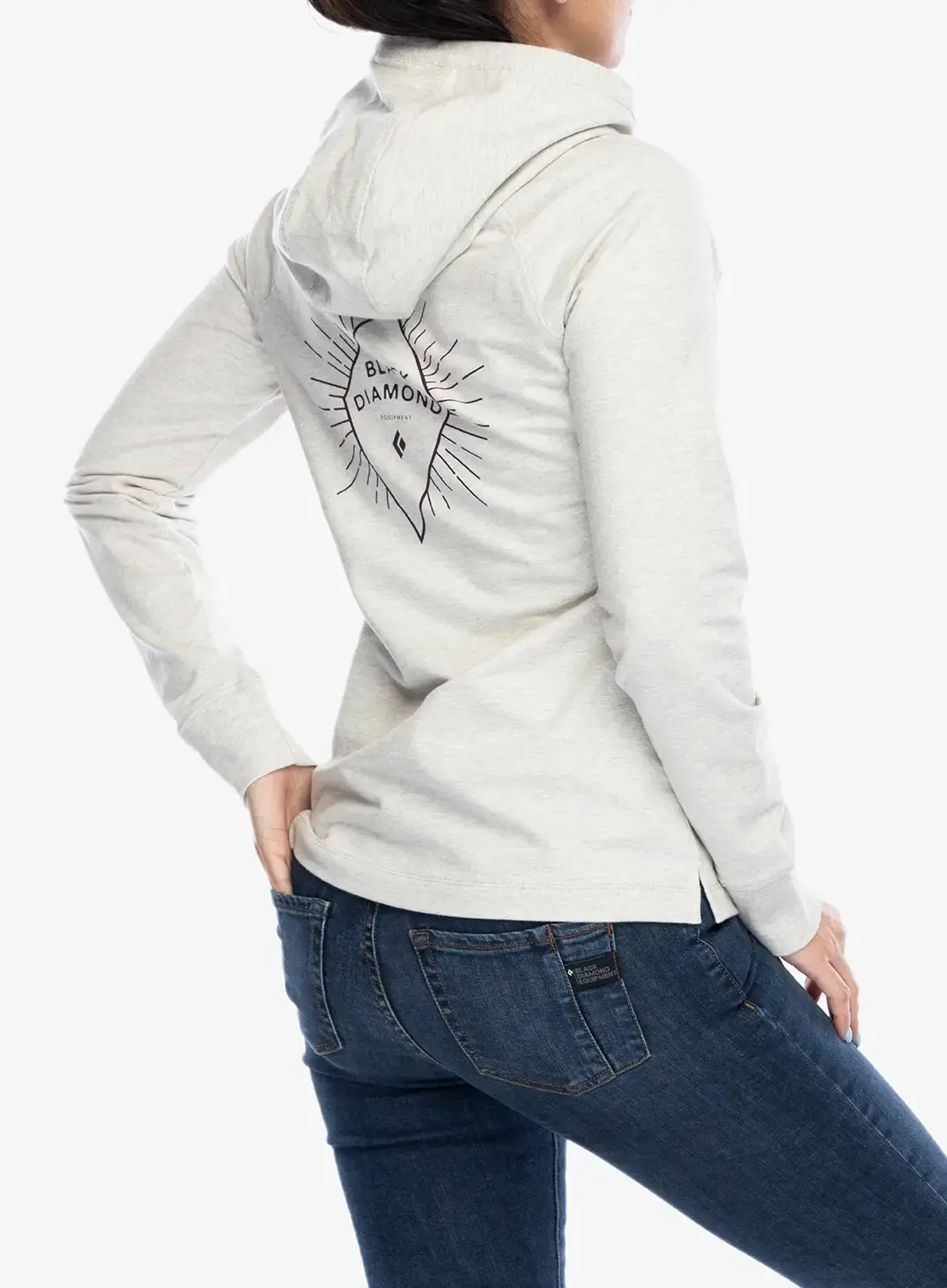 Кофта з каптуром жіноча Black Diamond Rays Pullover Hoody - light gray heather