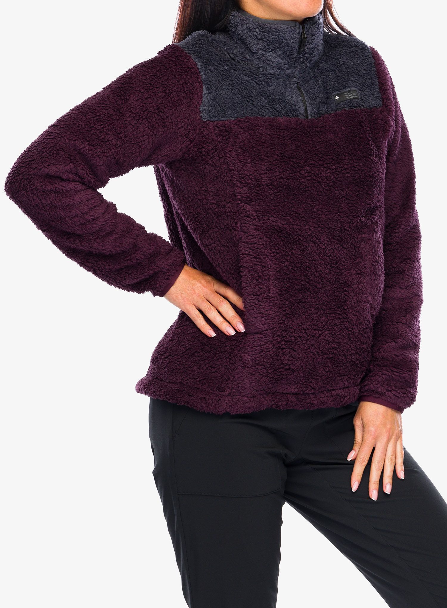 Фліска жіноча Black Diamond Roadie QTR Zip Fleece - bordeaux/carbon