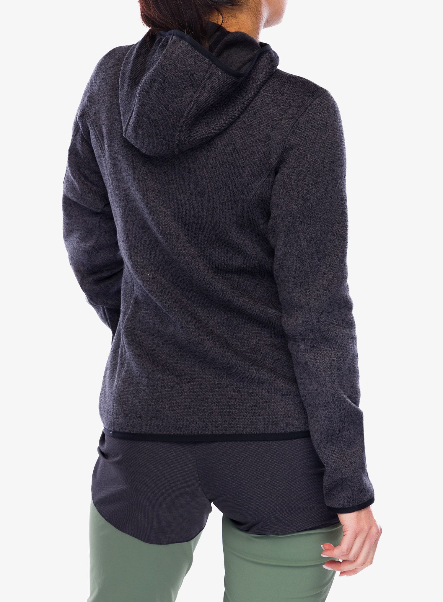 Фліска жіноча з каптуром CMP Londra Fix Hood Jacket Knitted - black/rose