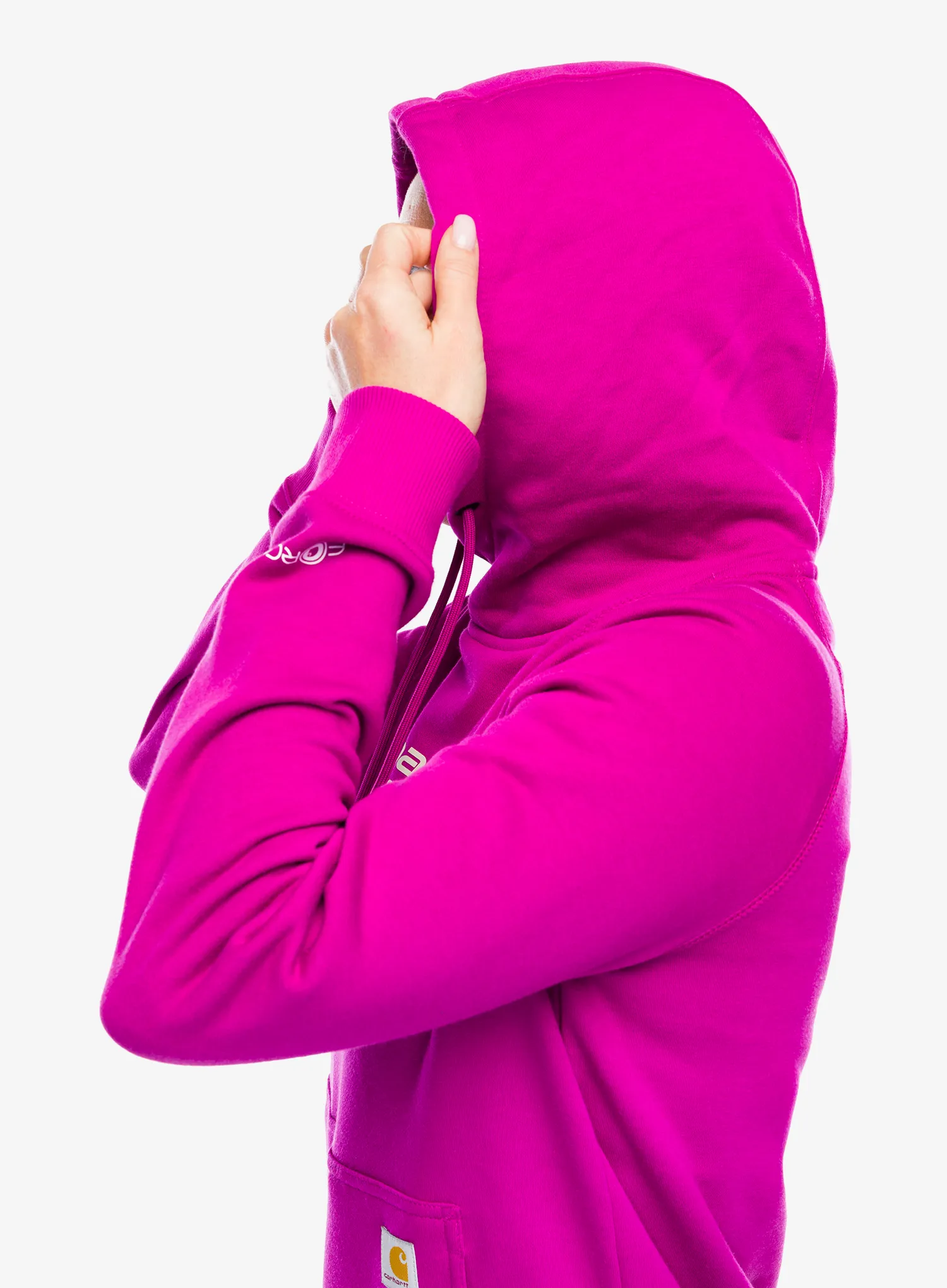 Кофта з каптуром жіноча Carhartt Force Lightweight Sweatshirt - magenta agate