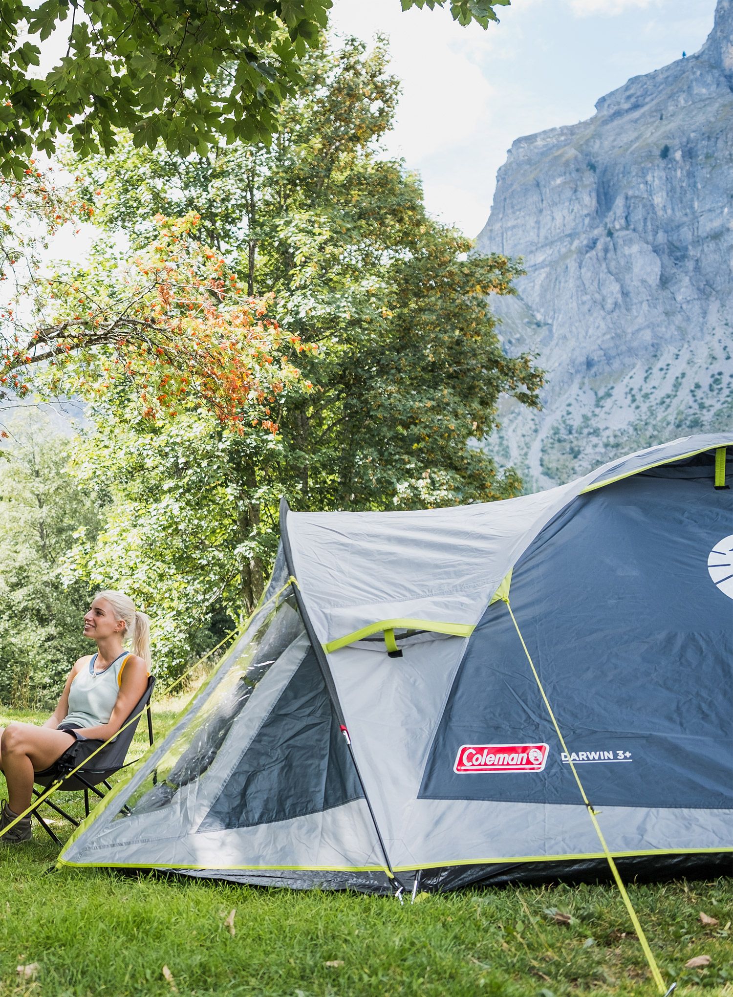 Намет 3-місний Coleman Darwin 3 Plus - grey/green