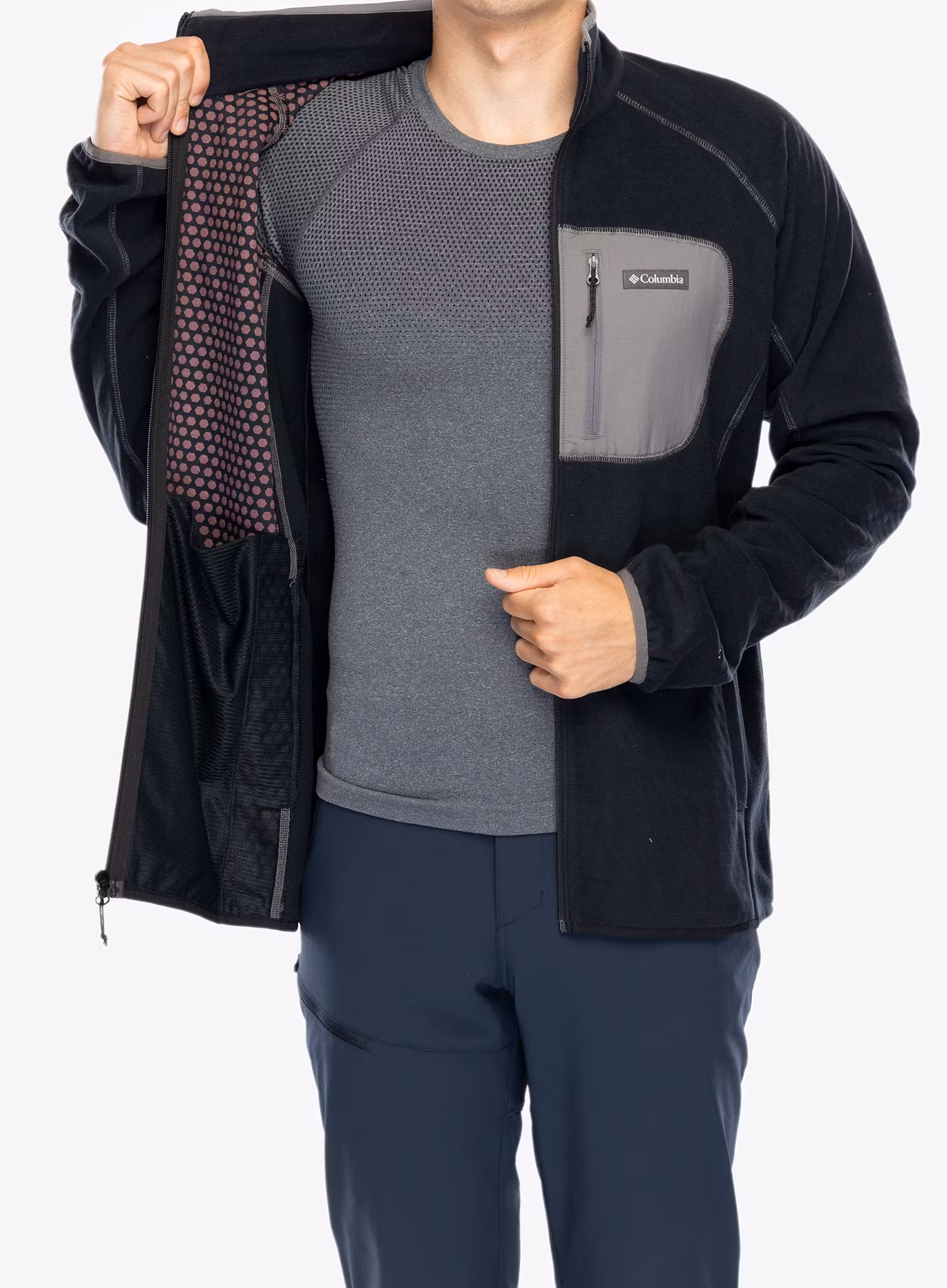 Кофта Columbia Outdoor Tracks Full Zip - black/city grey