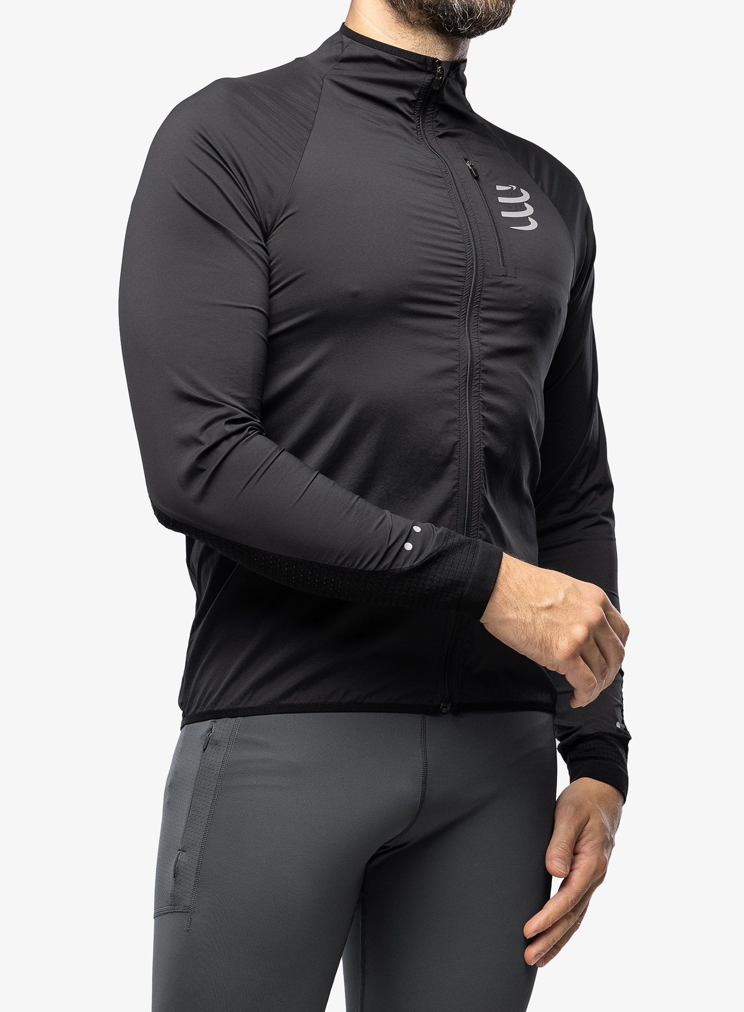 Вітровка Compressport Hurricane Windproof Jacket - black