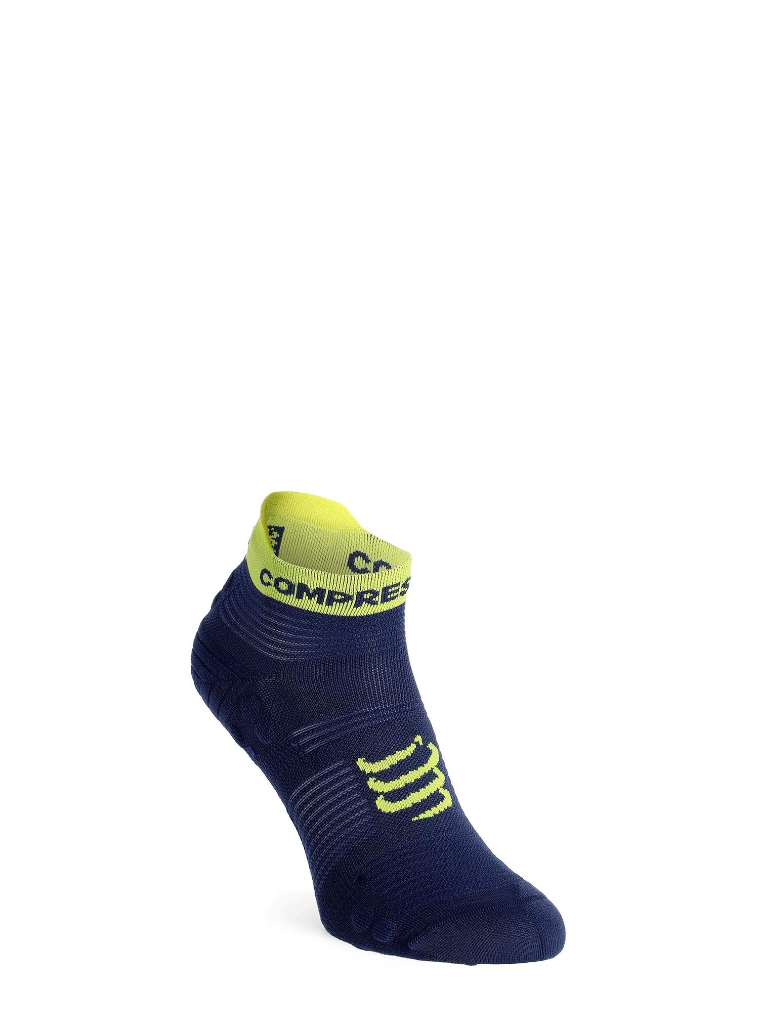 Шкарпетки для бігу Compressport Pro Racing Socks v4.0 Run Low - blues/green sheen