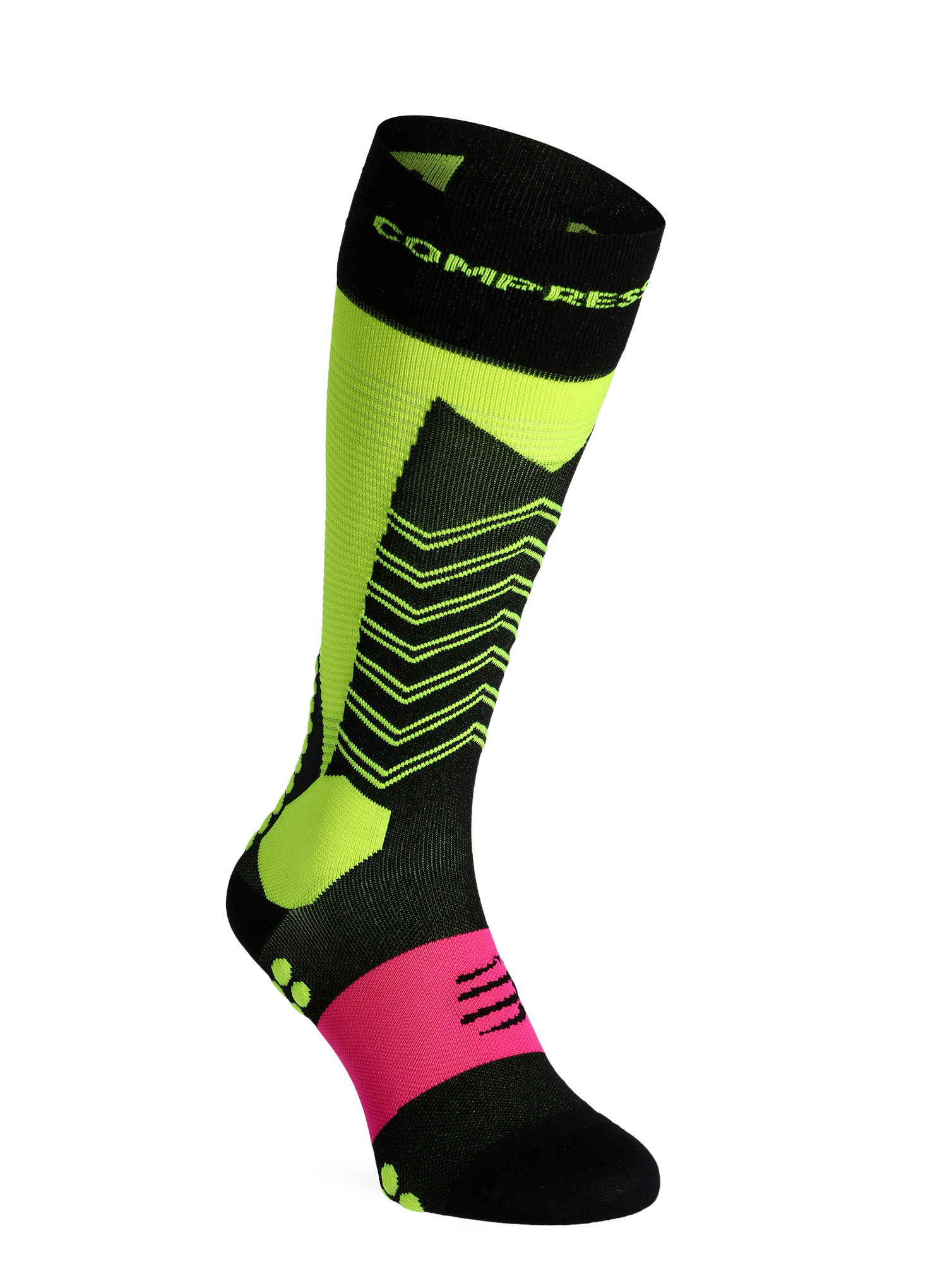Шкарпетки Compressport Ski Mountaineering Full Socks - safe yellow/black