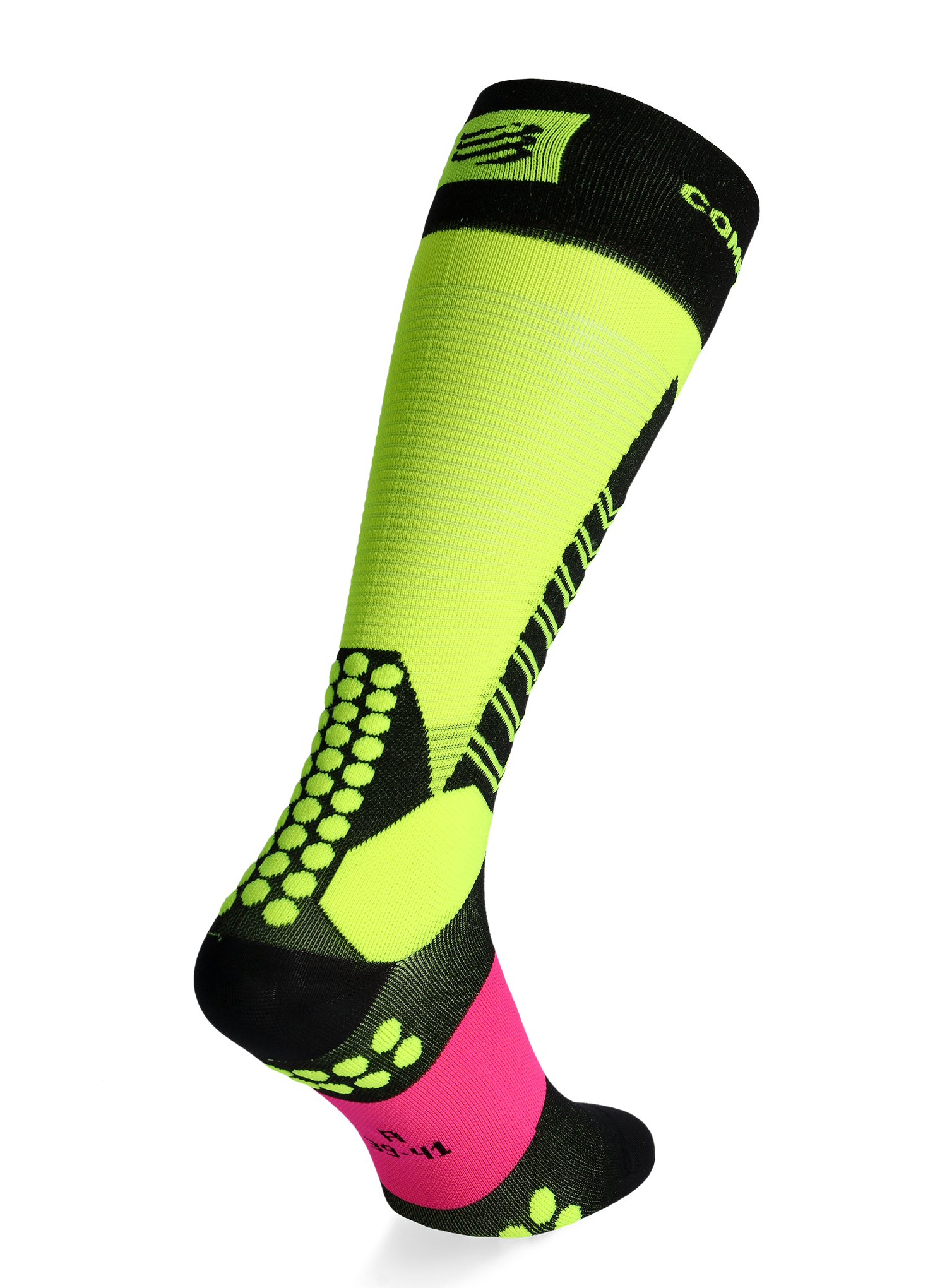 Шкарпетки Compressport Ski Mountaineering Full Socks - safe yellow/black
