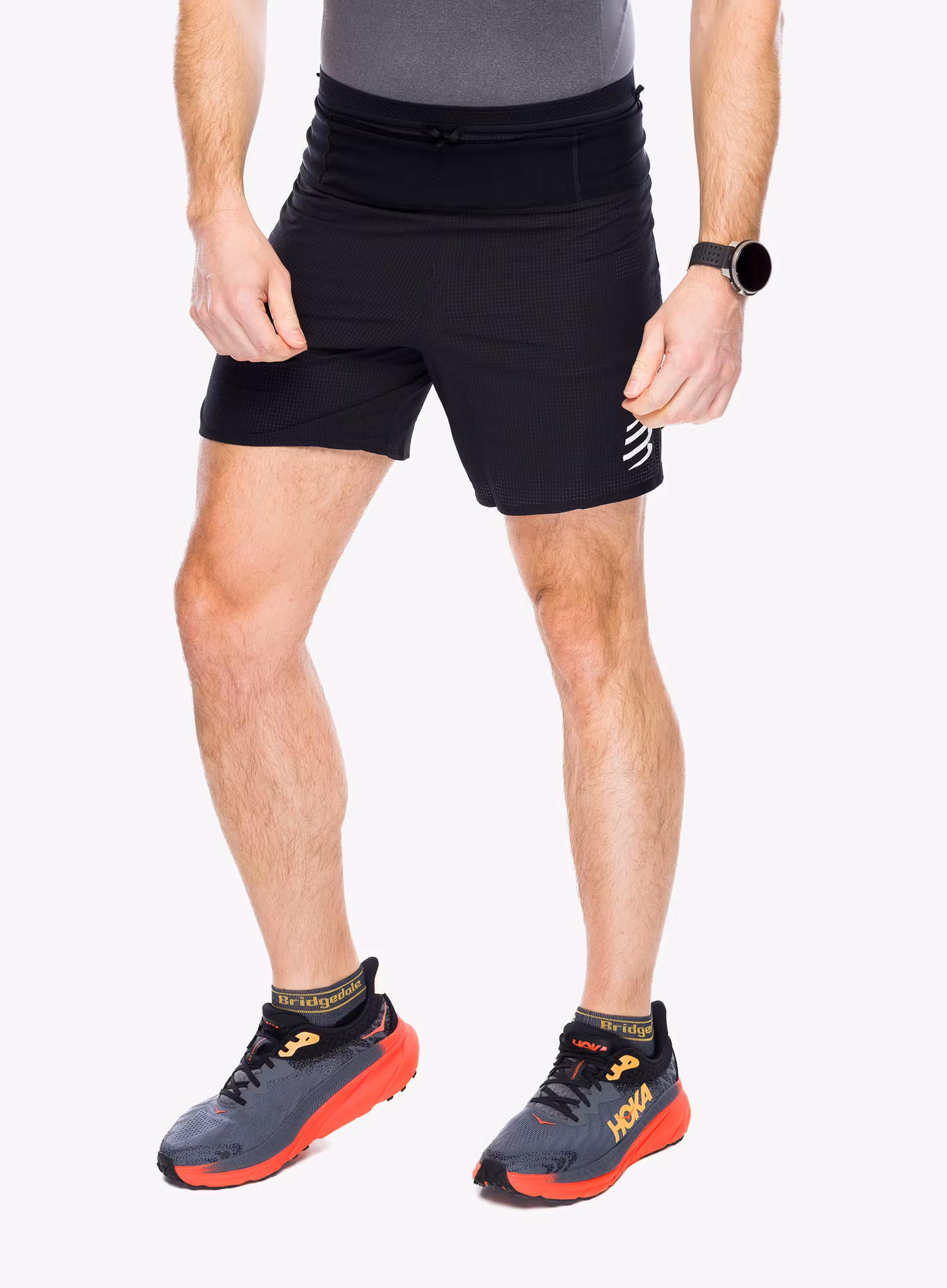 Шорти для бігу Compressport Trail Racing Overshort - black