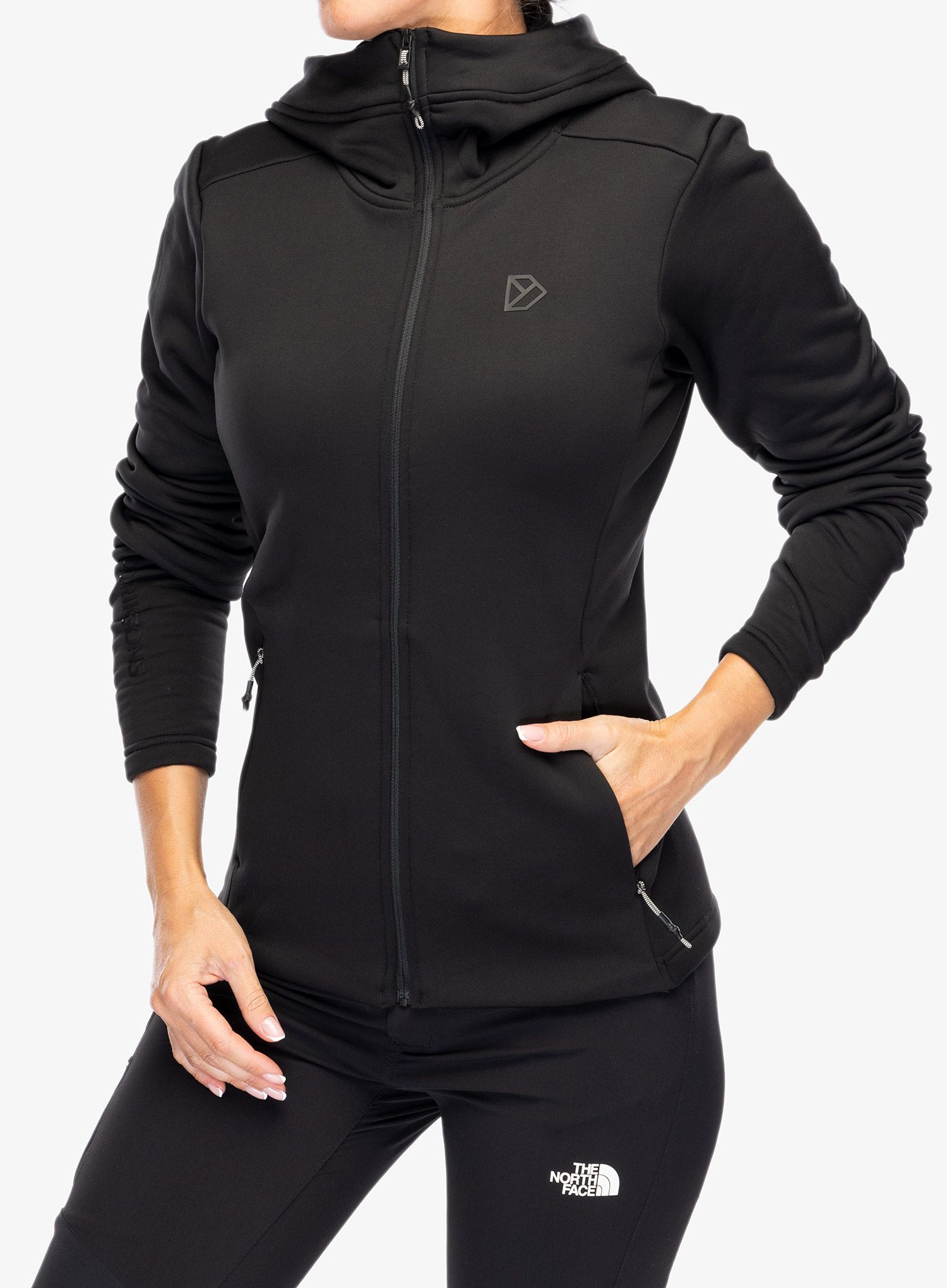 Кофта з каптуром жіноча Didriksons Anneli Full Zip 2 - black
