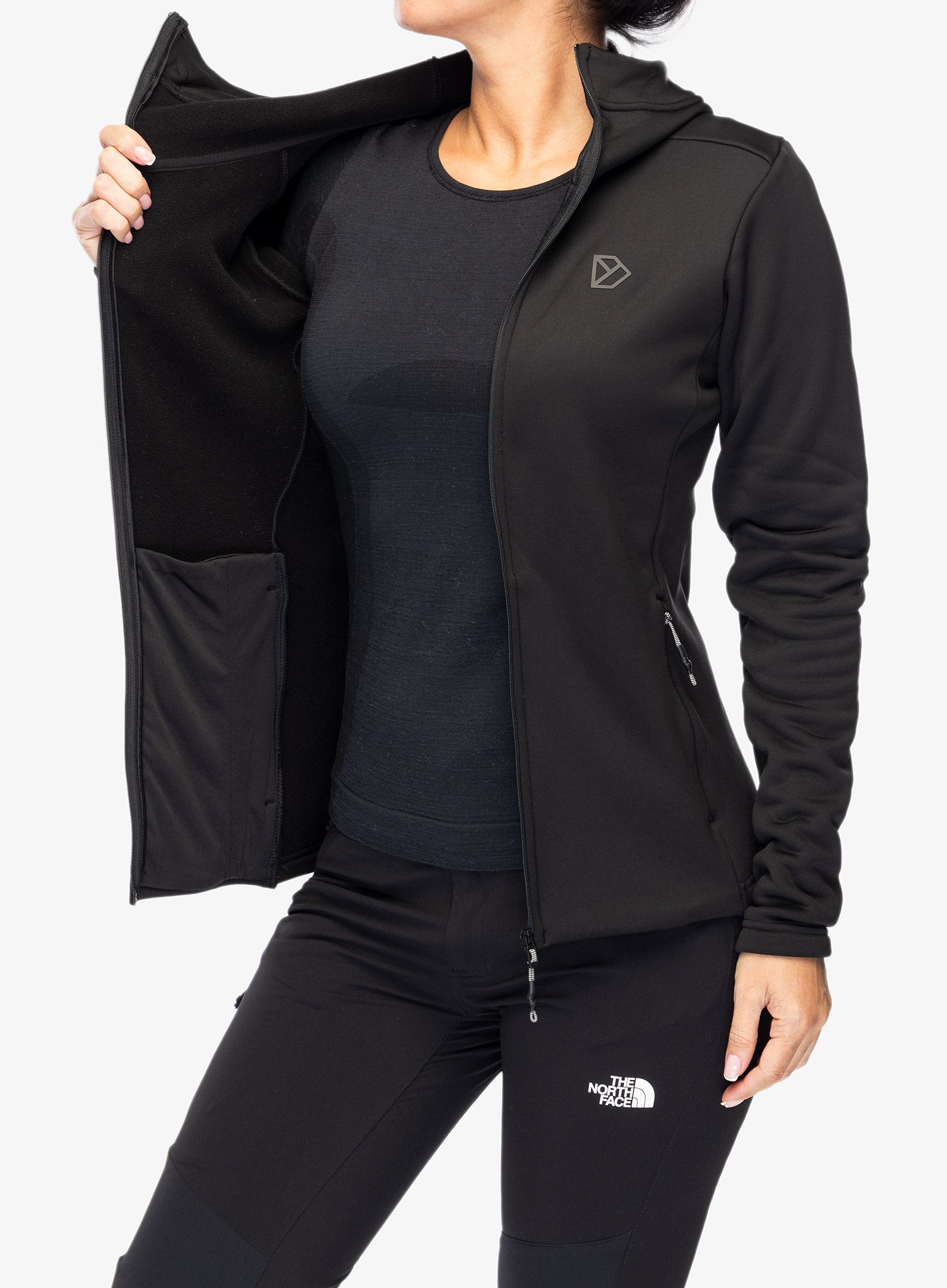 Кофта з каптуром жіноча Didriksons Anneli Full Zip 2 - black