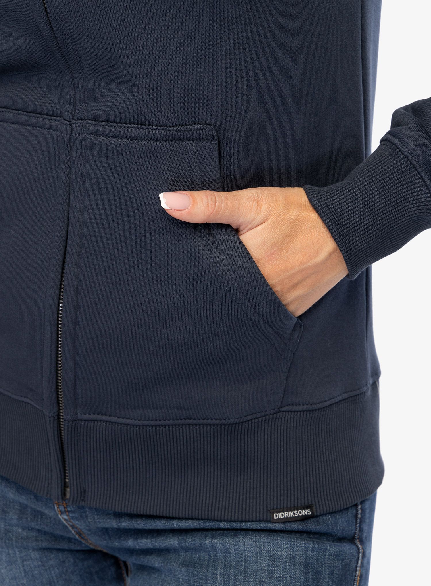 Кофта на блискавці жіноча Didriksons Ven Full Zip - navy