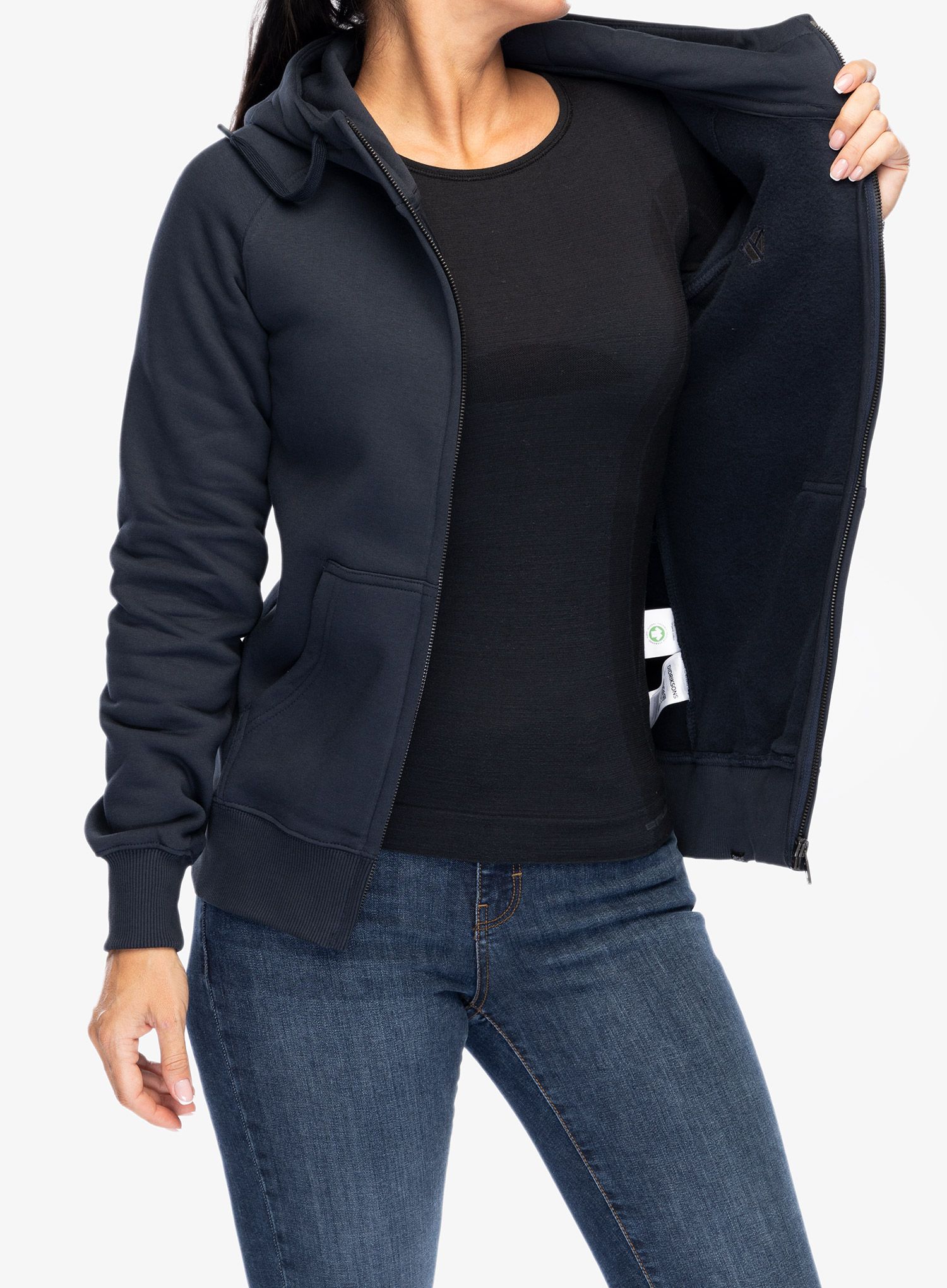 Кофта на блискавці жіноча Didriksons Ven Full Zip - navy