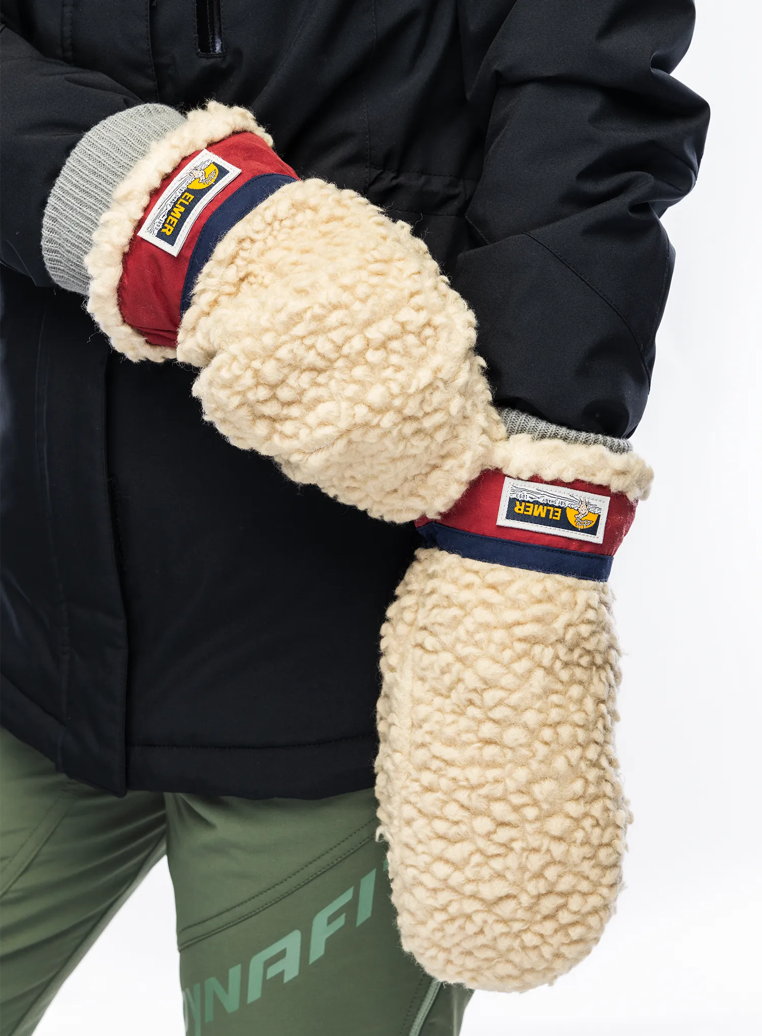 Рукавички вовняні Elmer EM354 Teddy Mitten - beige/wine