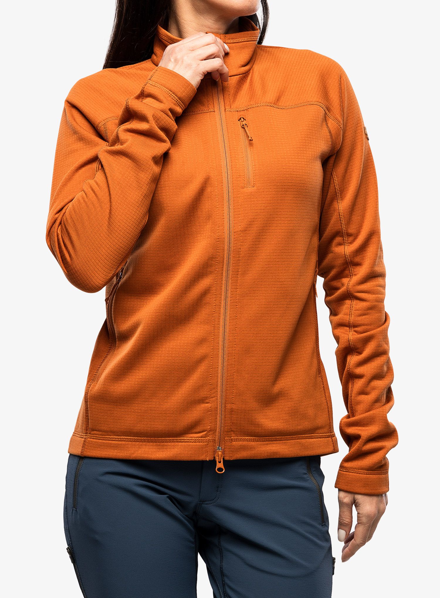 Кофта на замку жіноча Fjallraven Abisko Lite Fleece Jacket - terracotta brown