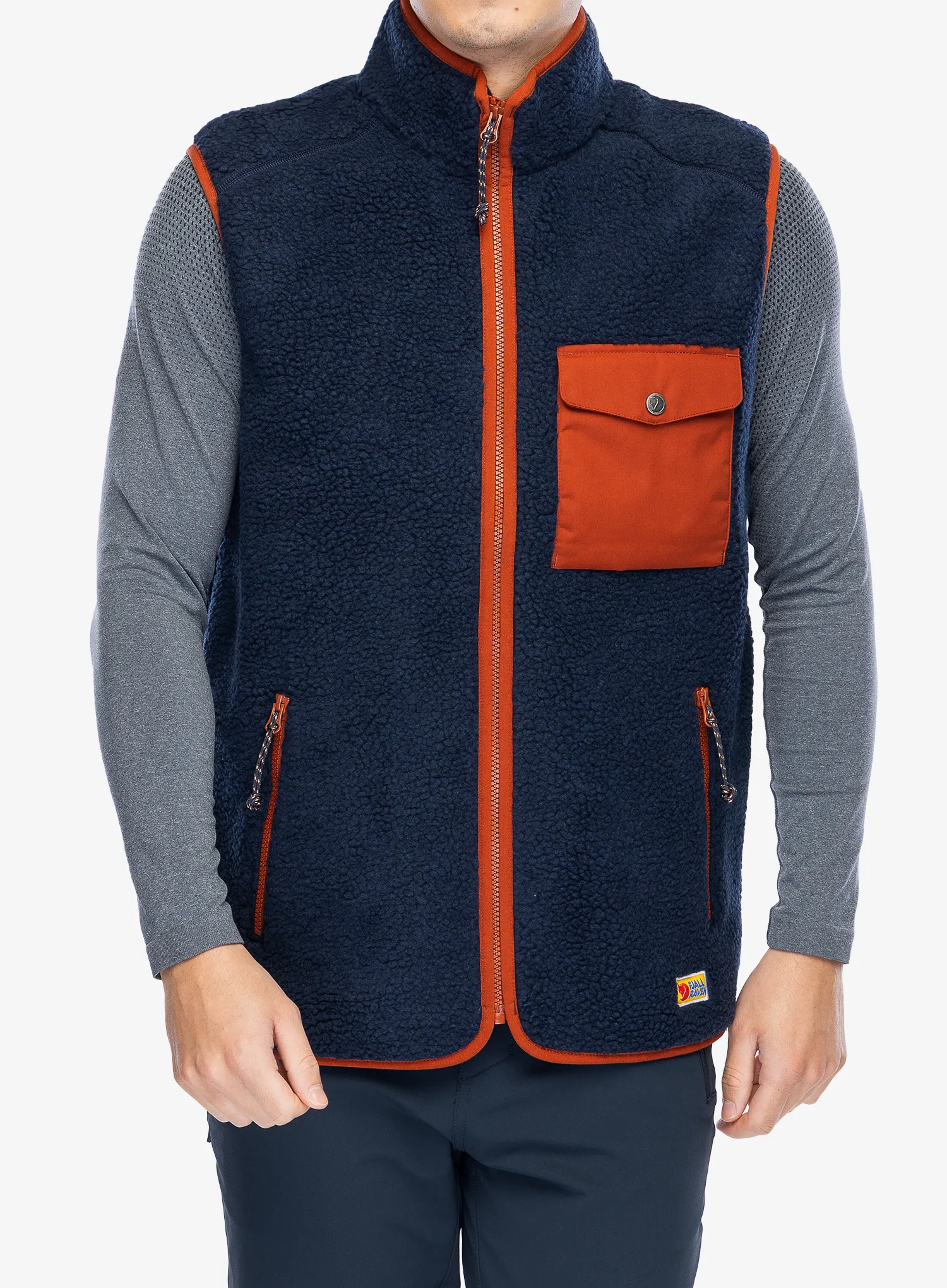 Жилет Fjallraven Vardag Pile Fleece Vest - navy/autumn leaf
