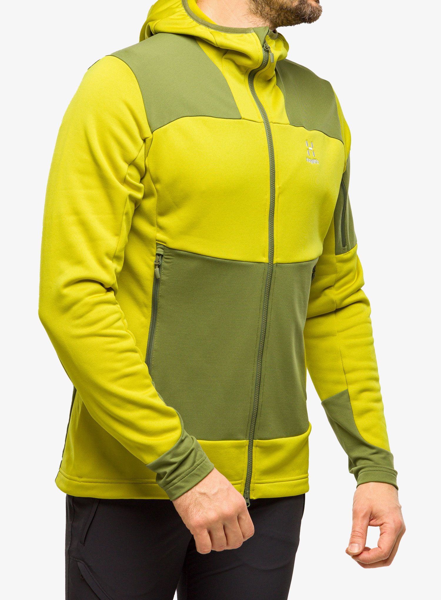 Кофта флісова Haglofs Astral Hood - aurora/olive green