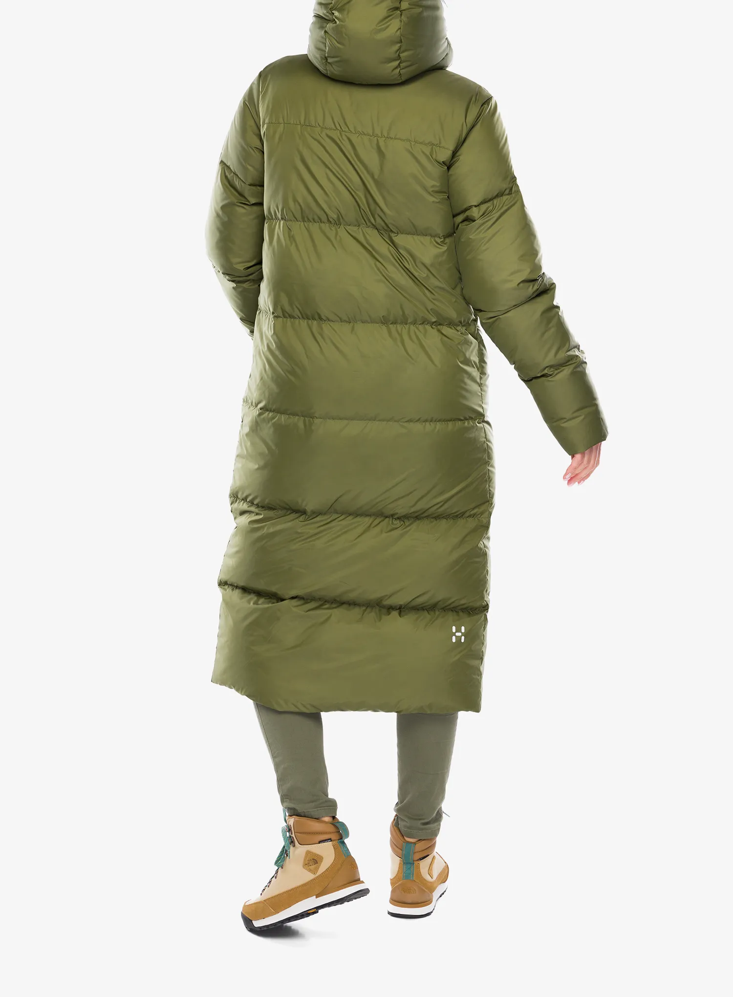 Плащ пуховий жіночий Haglofs Long Down Parka - olive green