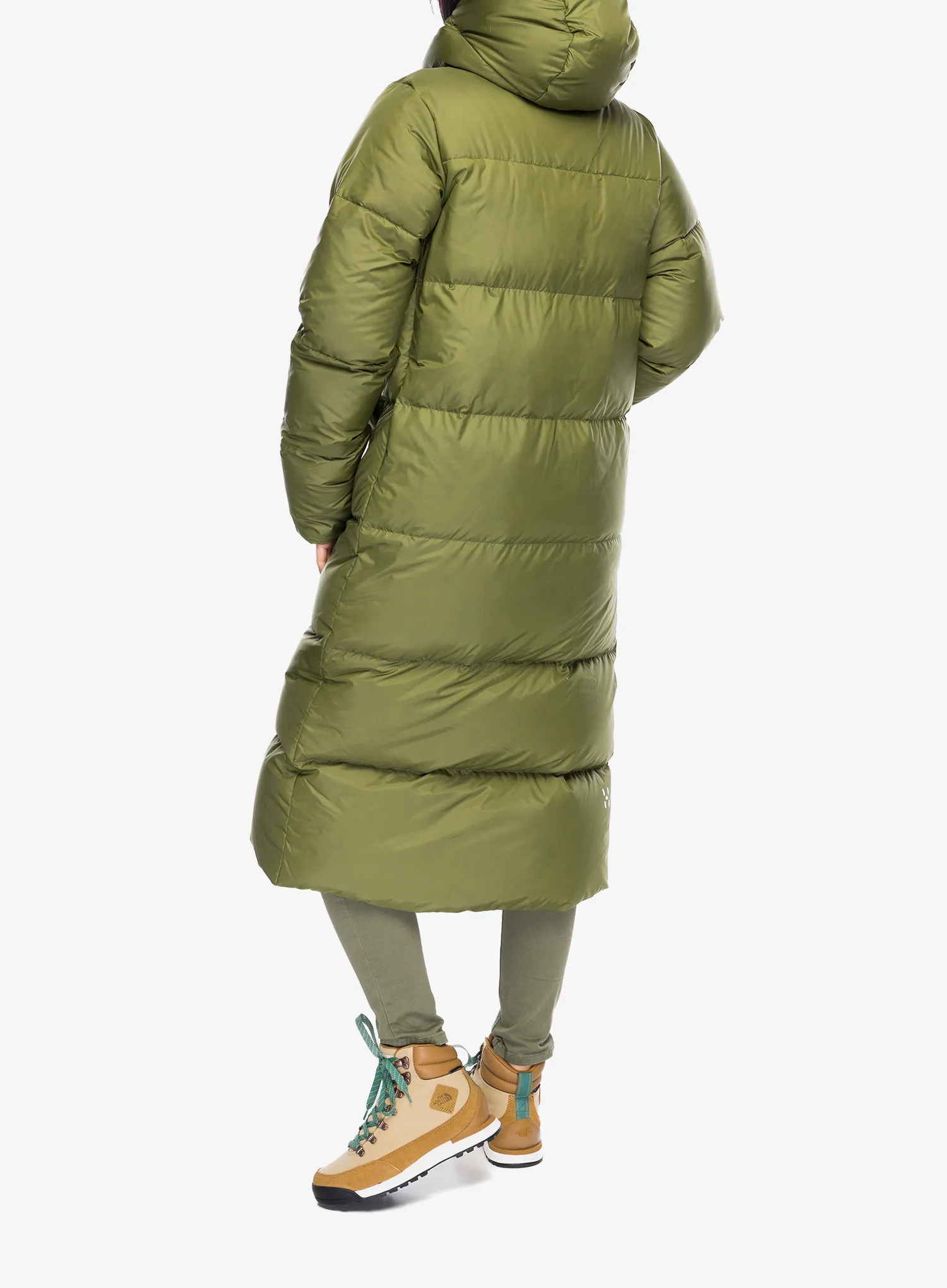 Плащ пуховий жіночий Haglofs Long Down Parka - olive green
