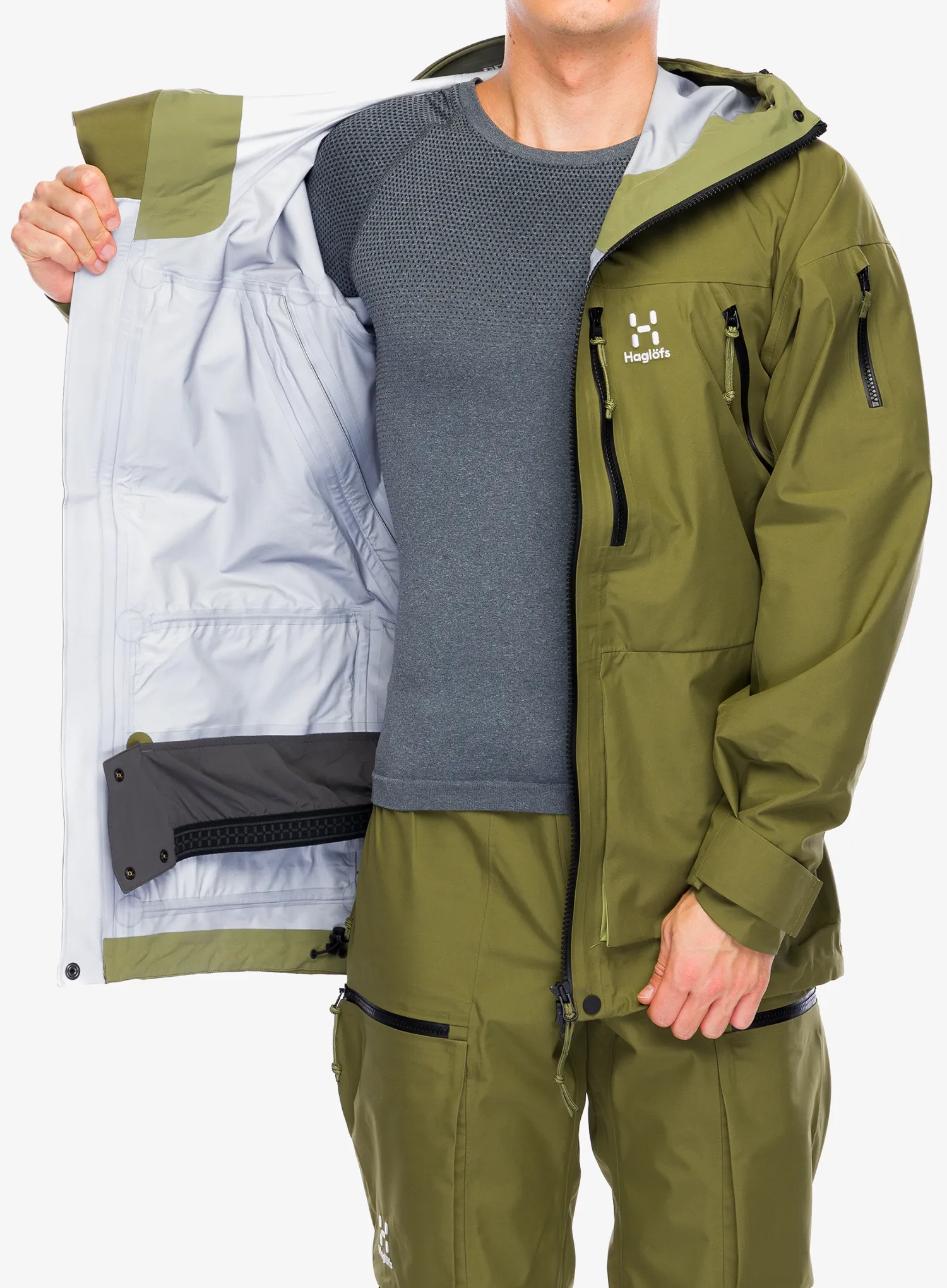 Куртка дощовик Haglofs Vassi GTX Jacket - olive green/thyme green