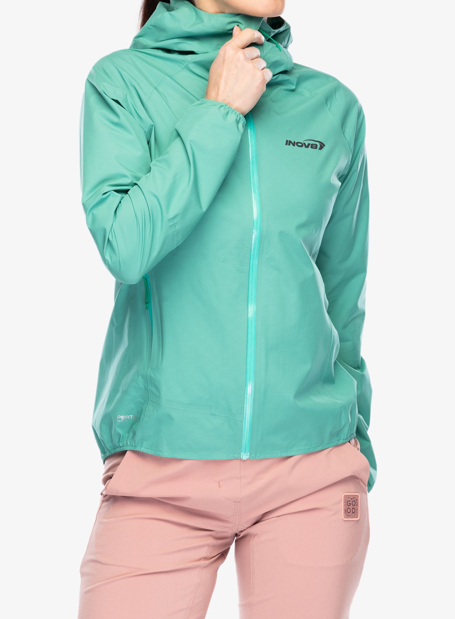 Куртка для бігу жіноча Inov-8 Stormshell FZ V2 - aqua
