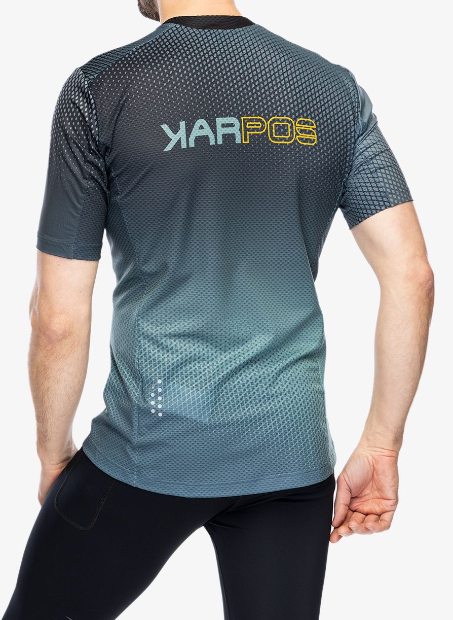 Велофутболка Karpos Val Di Dentro Tee - black/north atlantic/curry
