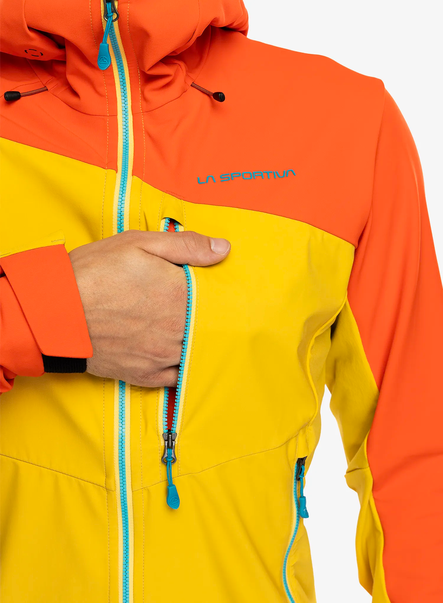 Куртка softshell La Sportiva Alpine Guide Windstopper Jacket - bamboo/cherry tomato