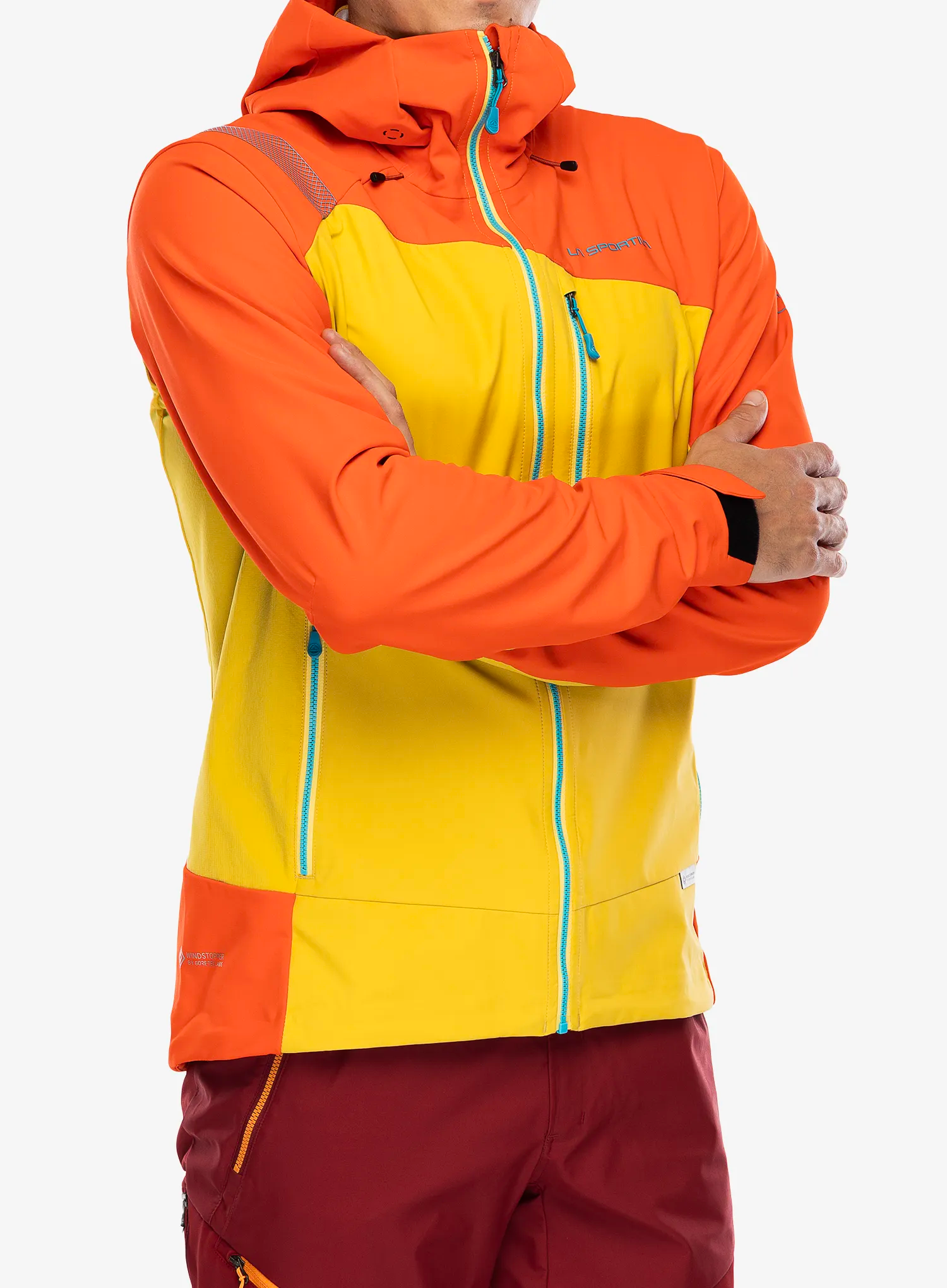 Куртка softshell La Sportiva Alpine Guide Windstopper Jacket - bamboo/cherry tomato