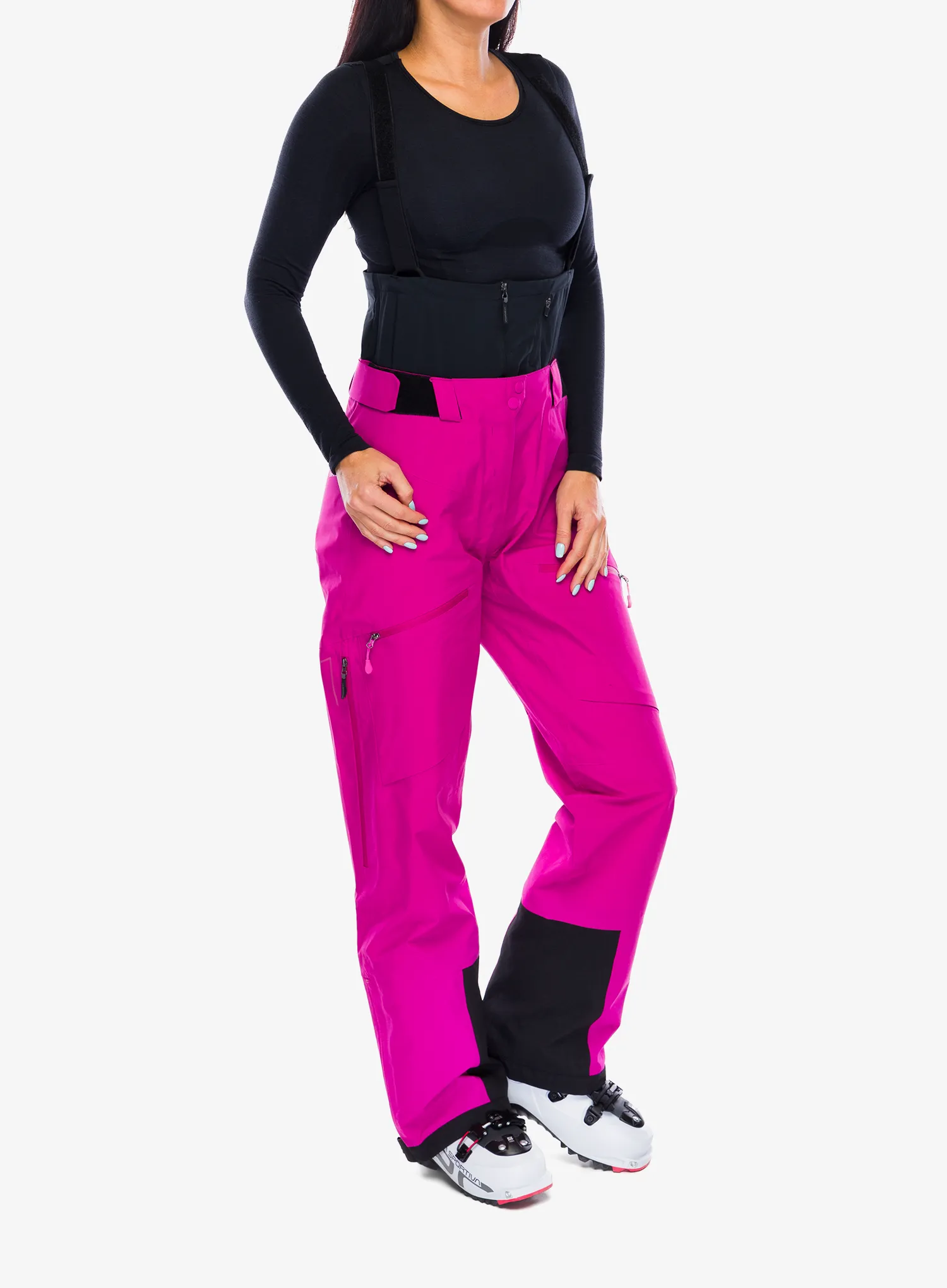 Штани лижні жіночі La Sportiva Chaser Evo Shell Bib Pant - springtime