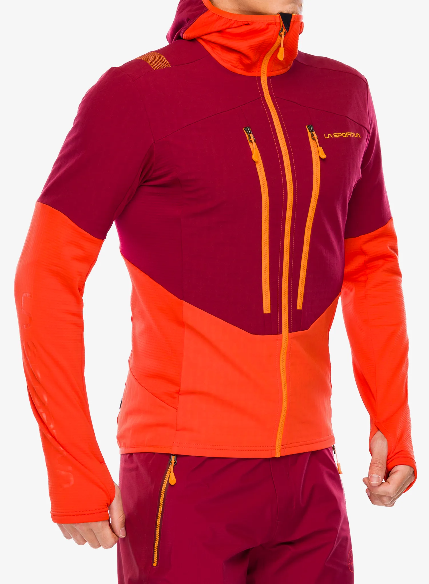 Кофта з каптуром La Sportiva Session Tech Hoody - cherry tomato/sangria